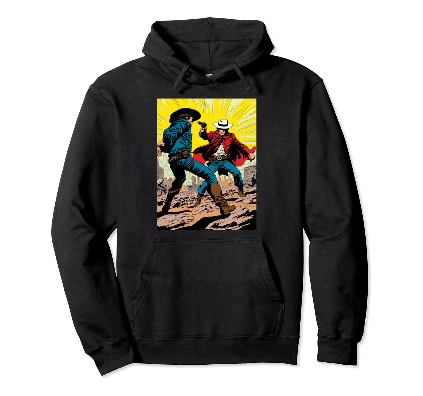 No 1 Cowboy Country Comic Western Gift Hoodie - Minimalist Print Unisex - T-Shirt, Sweatshirt, Hoodie