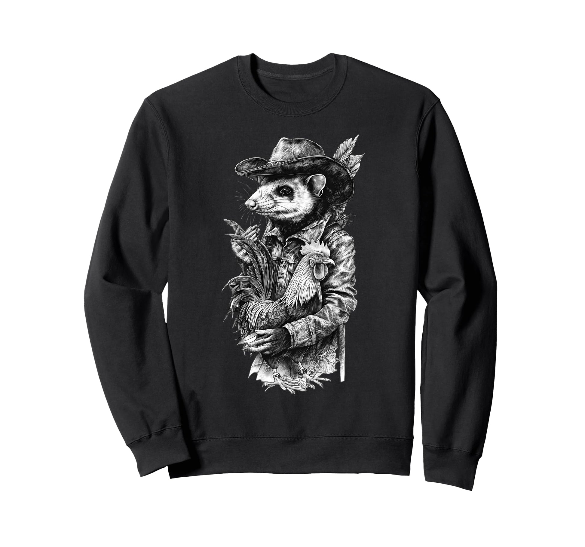 Opossum Cowboy Rodeo Cowgirl Sweatshirt - Custom Art Print Men Women - T-Shirt, Sweatshirt, Hoodie