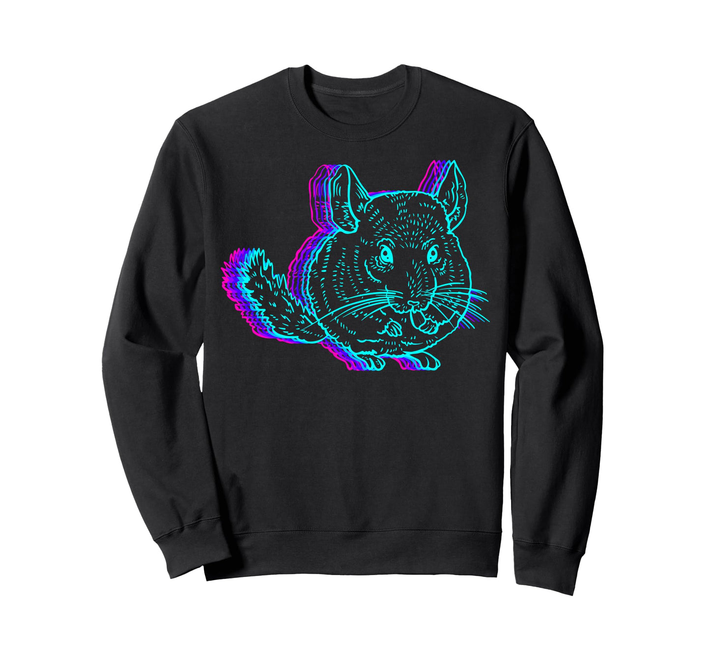 Chinchilla Pet Vaporwave Sweatshirt - Unique Graphic Unisex - T-Shirt, Sweatshirt, Hoodie