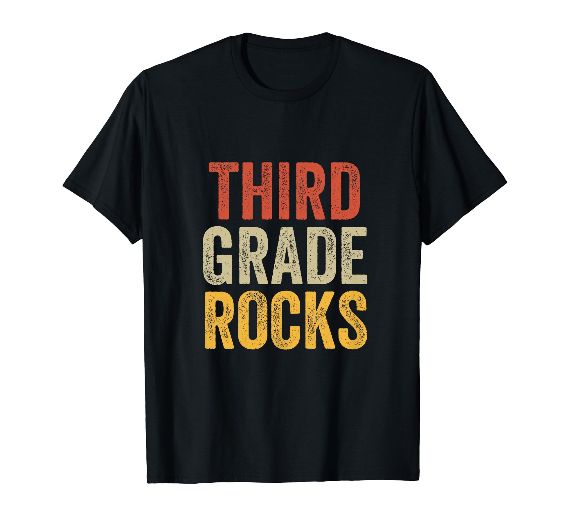 Third Grade Rocks Colorful Text T-Shirt - Streetwear Style Men Women - T-Shirt, Sweatshirt, Hoodie