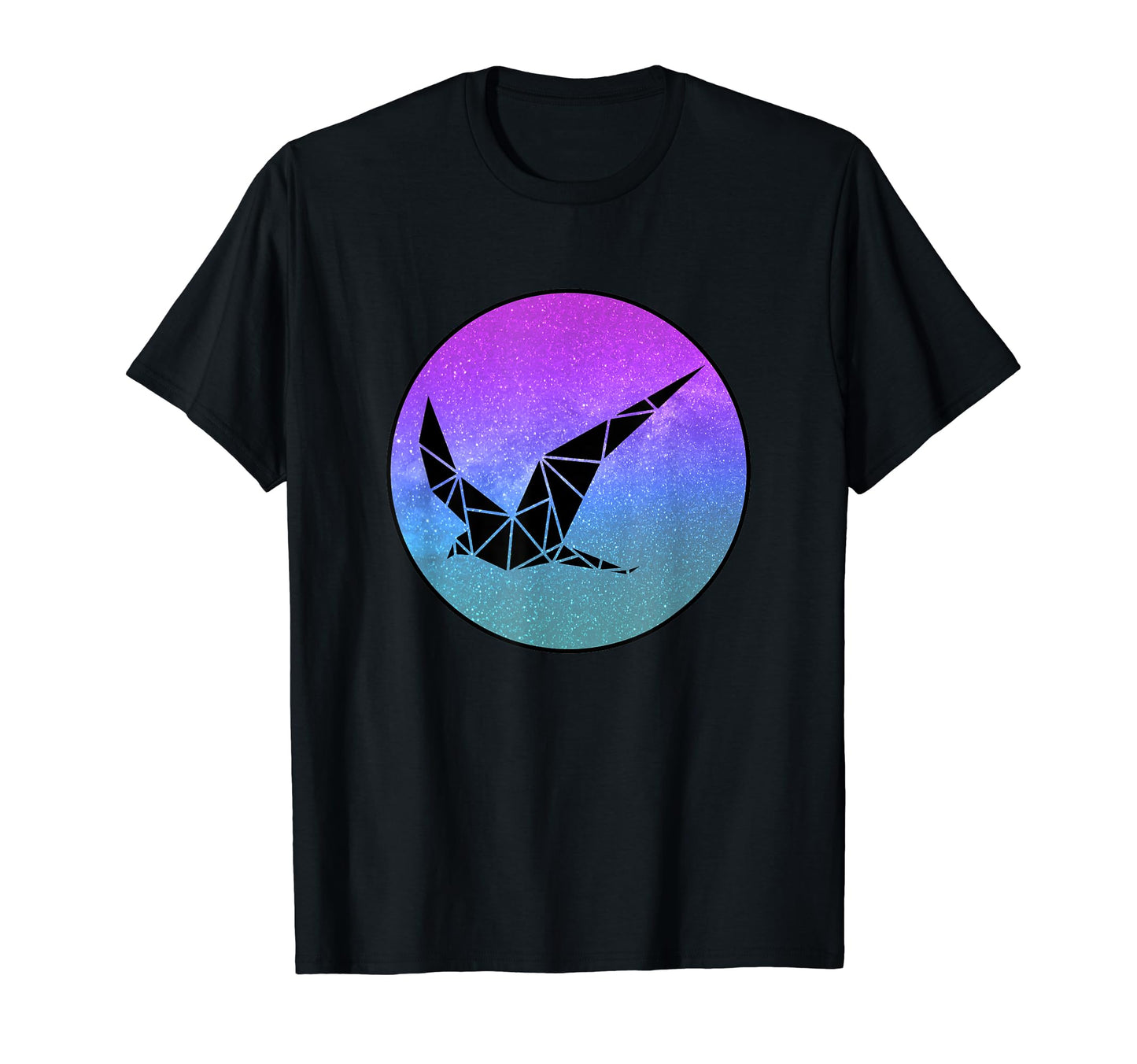 Bird Origami Galaxy Vaporwave T-Shirt - Minimalist Print Men Women - T-Shirt, Sweatshirt, Hoodie