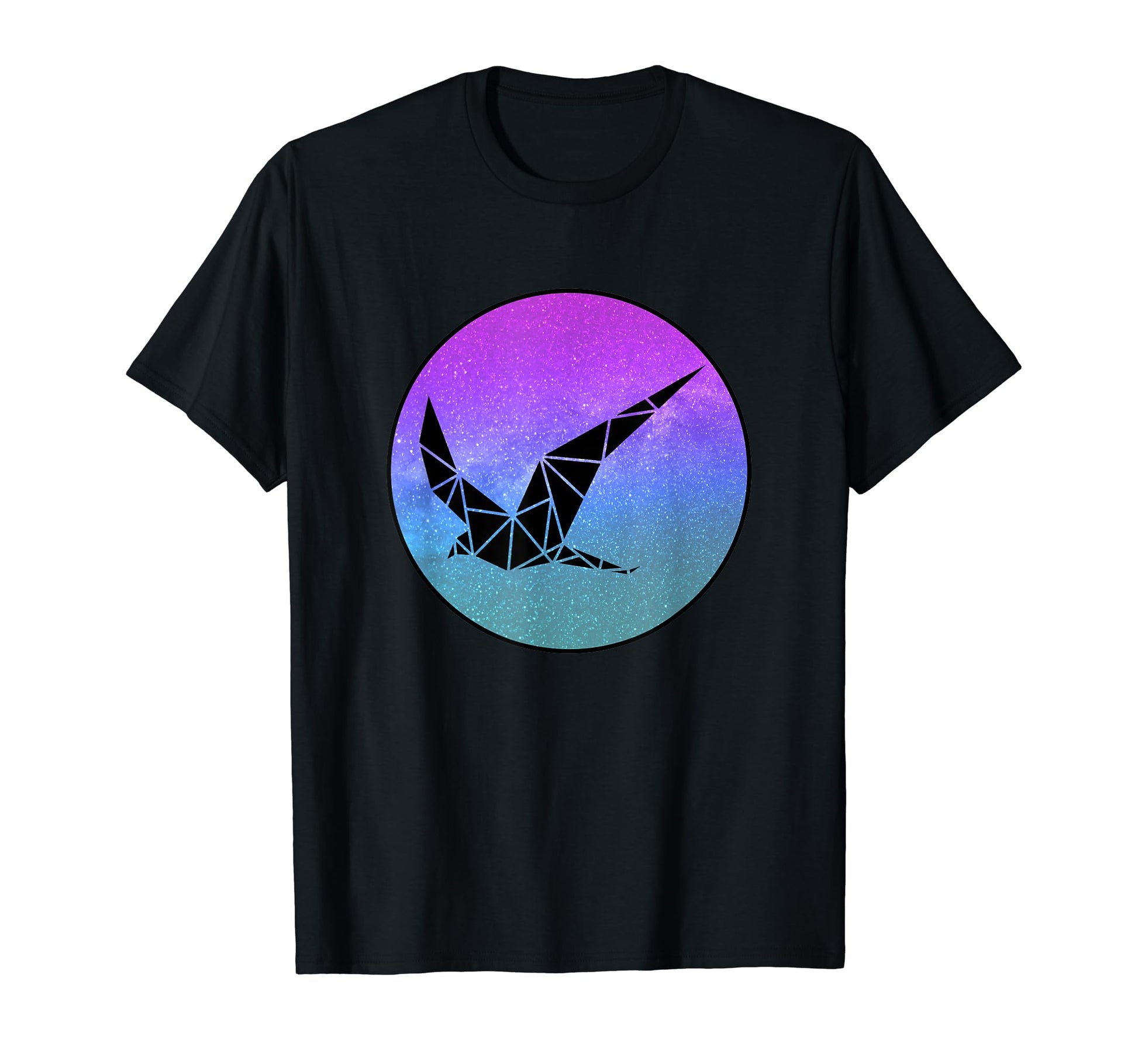 Bird Origami Galaxy Vaporwave T-Shirt - Minimalist Print Men Women - T-Shirt, Sweatshirt, Hoodie