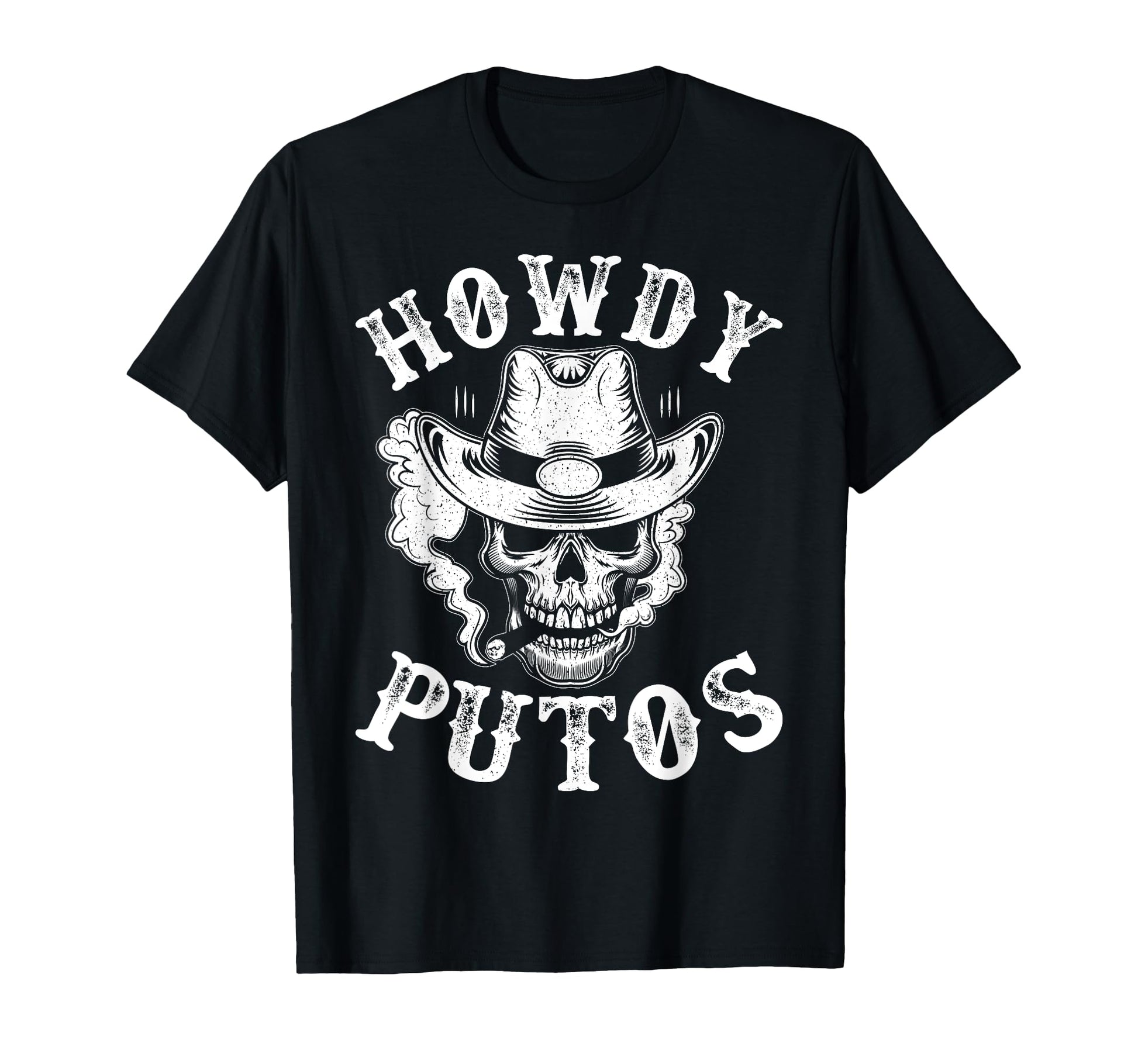 Howdy Putos Funny Western Cowboy Skull T-Shirt - Trendy Graphic Unisex - T-Shirt, Sweatshirt, Hoodie
