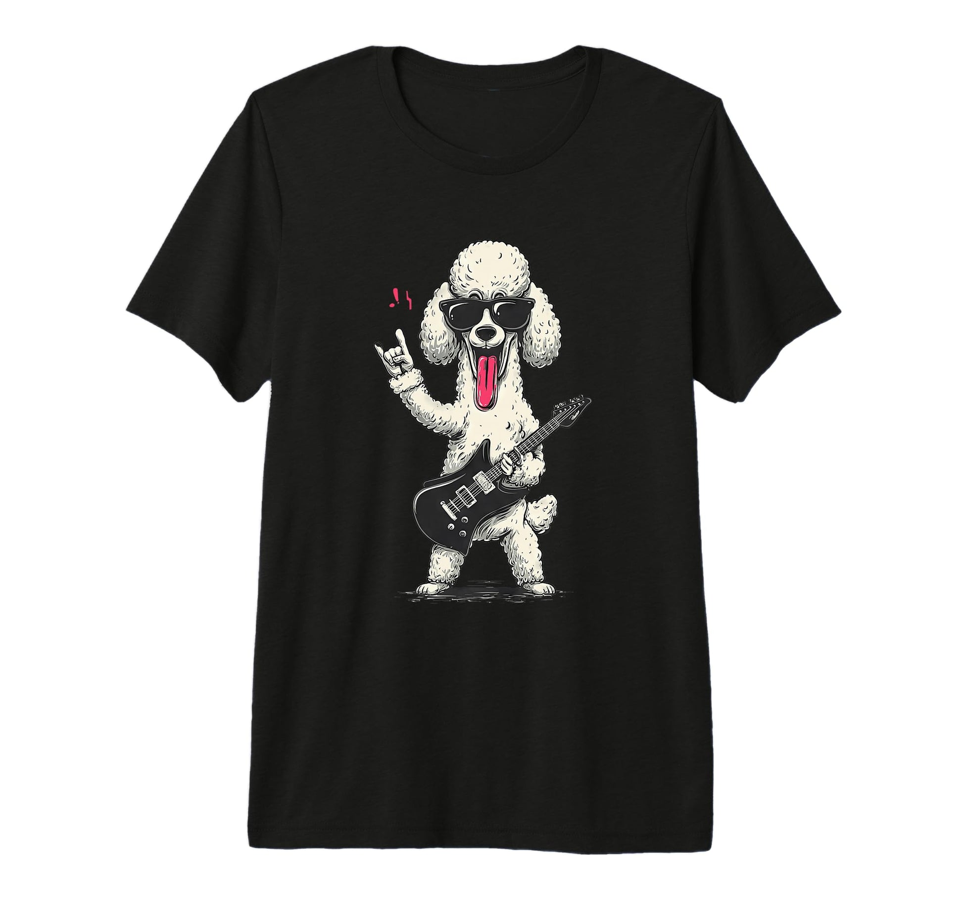 Rockstar Poodle Sunglasses Electric T-Shirt - Aesthetic Graphic Men Women - T-Shirt, Sweatshirt, Hoodie