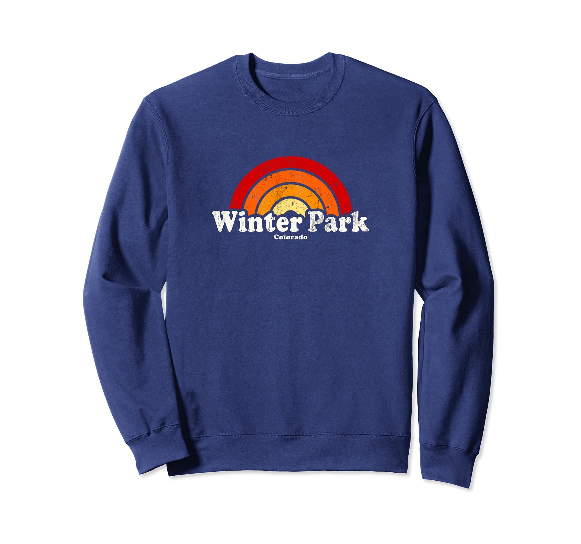Winter Park Colorado Co 70S Rainbow Sweatshirt - Novelty Apparel Men Women - T-Shirt, Sweatshirt, Hoodie