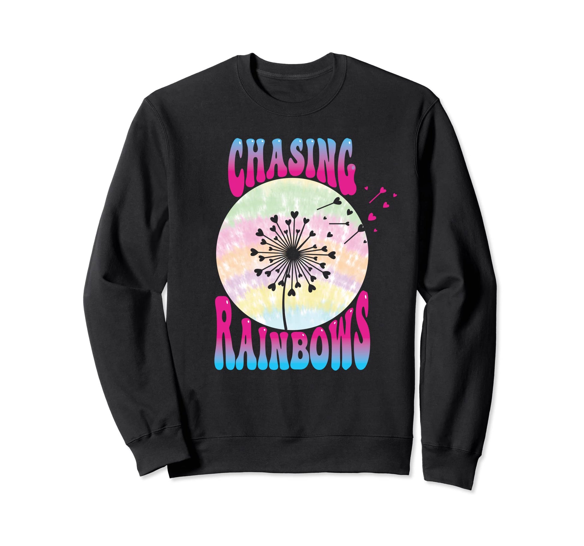 Tie Dye Pastel Chasing Rainbows Sweatshirt - Casual Everyday Wear Unisex - T-Shirt, Sweatshirt, Hoodie