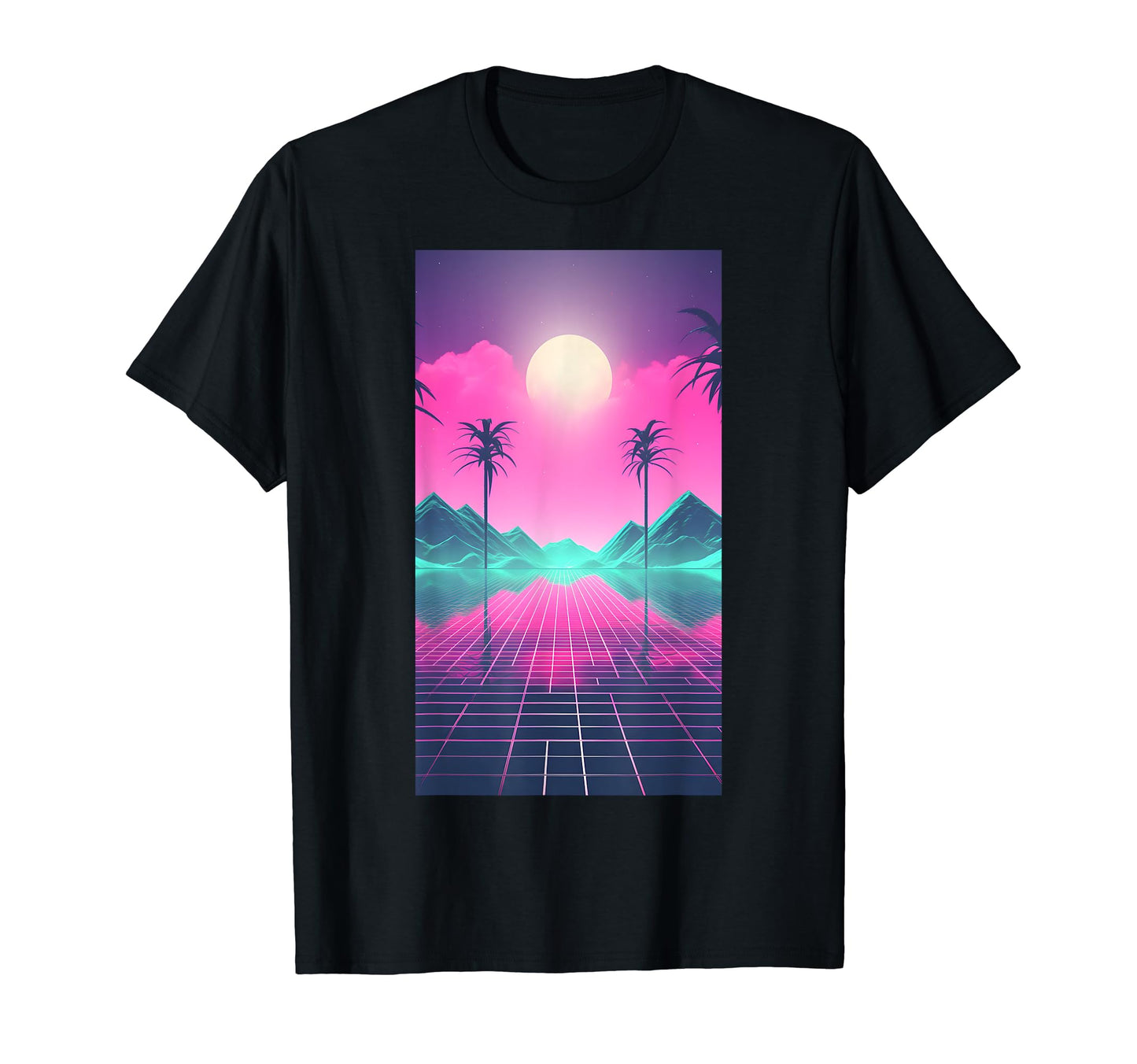 80S Vaporwave Landscape Aesthetic T-Shirt - Streetwear Style for Adults - T-Shirt, Sweatshirt, Hoodie
