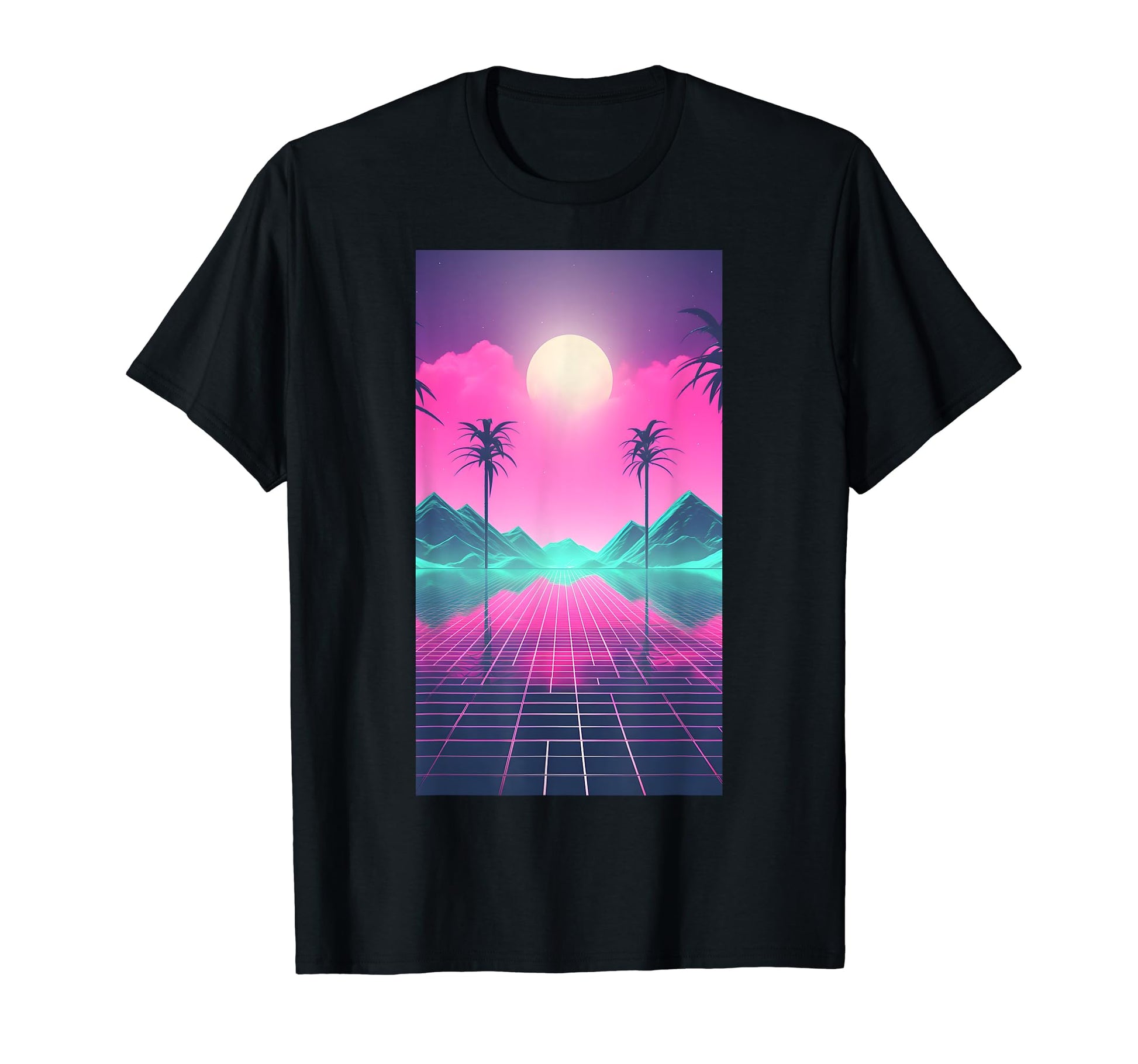 80S Vaporwave Landscape Aesthetic T-Shirt - Streetwear Style for Adults - T-Shirt, Sweatshirt, Hoodie
