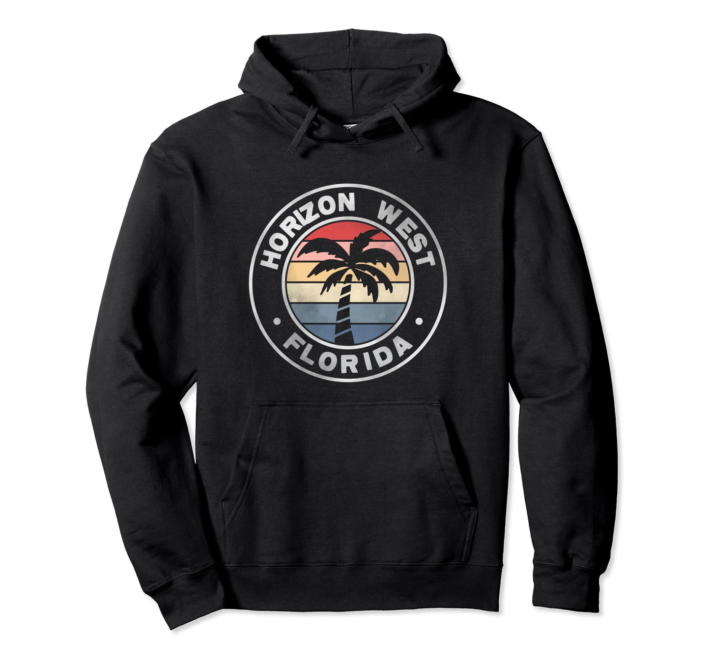 Horizon West Florida Sunset Palm Hoodie - Custom Art Print for Adults - T-Shirt, Sweatshirt, Hoodie