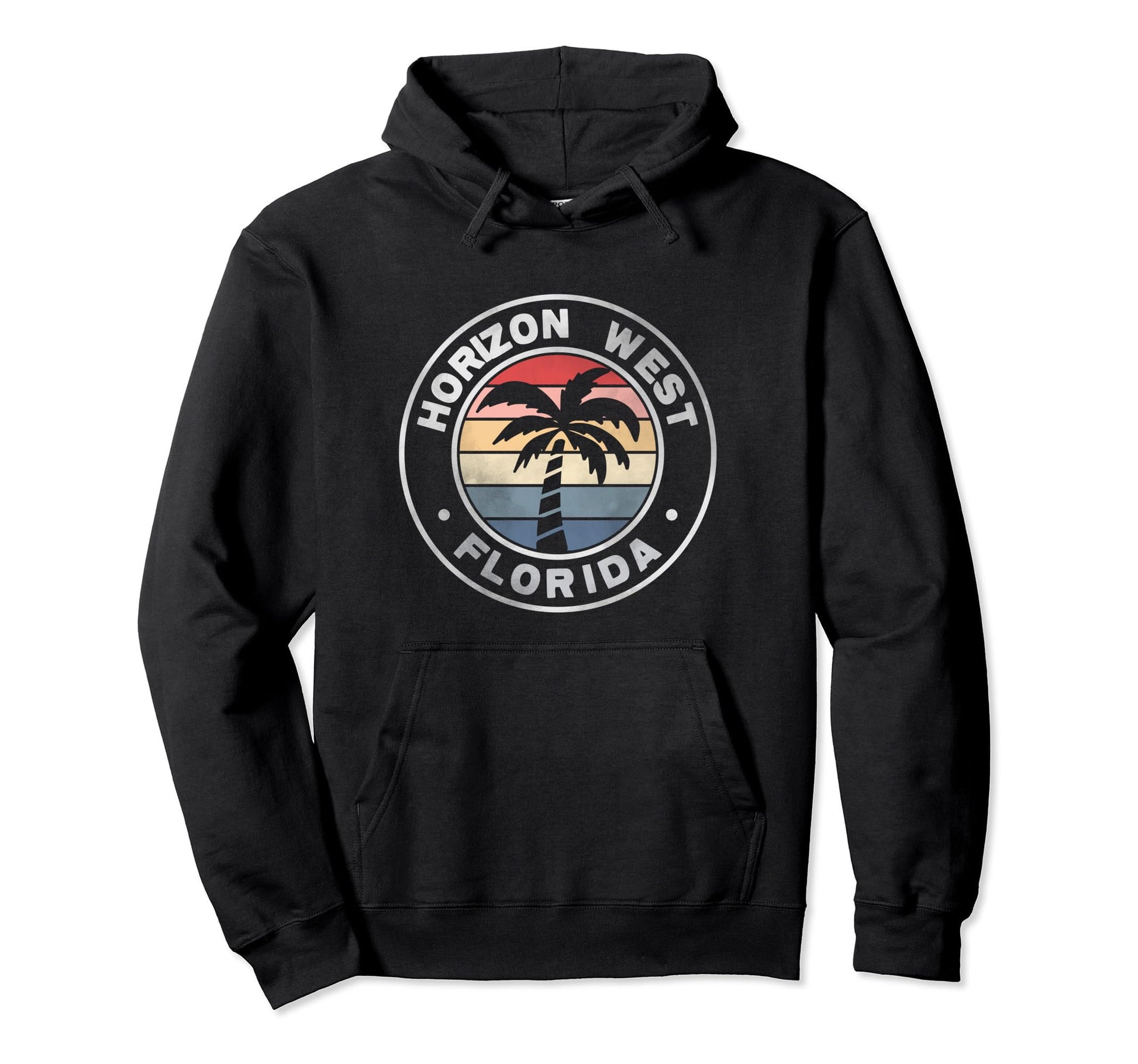 Horizon West Florida Sunset Palm Hoodie - Custom Art Print for Adults - T-Shirt, Sweatshirt, Hoodie