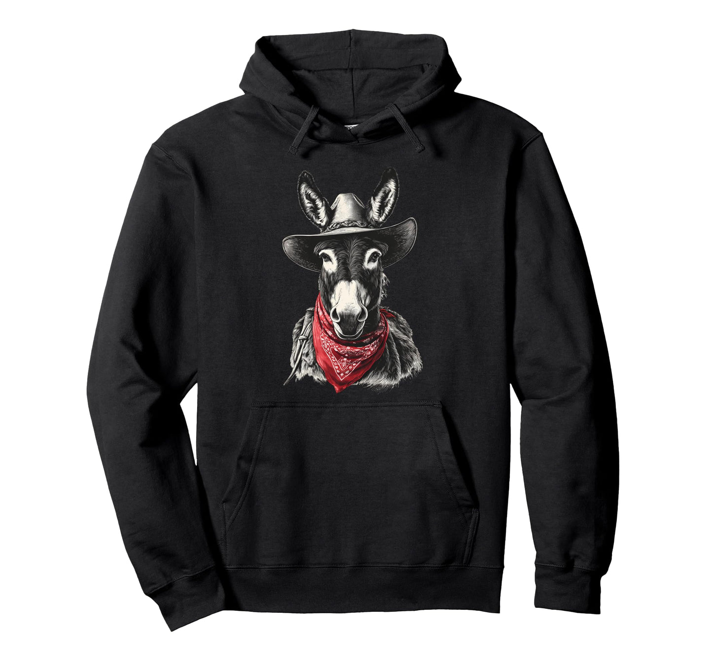 Donkey Cowboy Rodeo Cowgirl Western Hoodie - Minimalist Print Unisex - T-Shirt, Sweatshirt, Hoodie