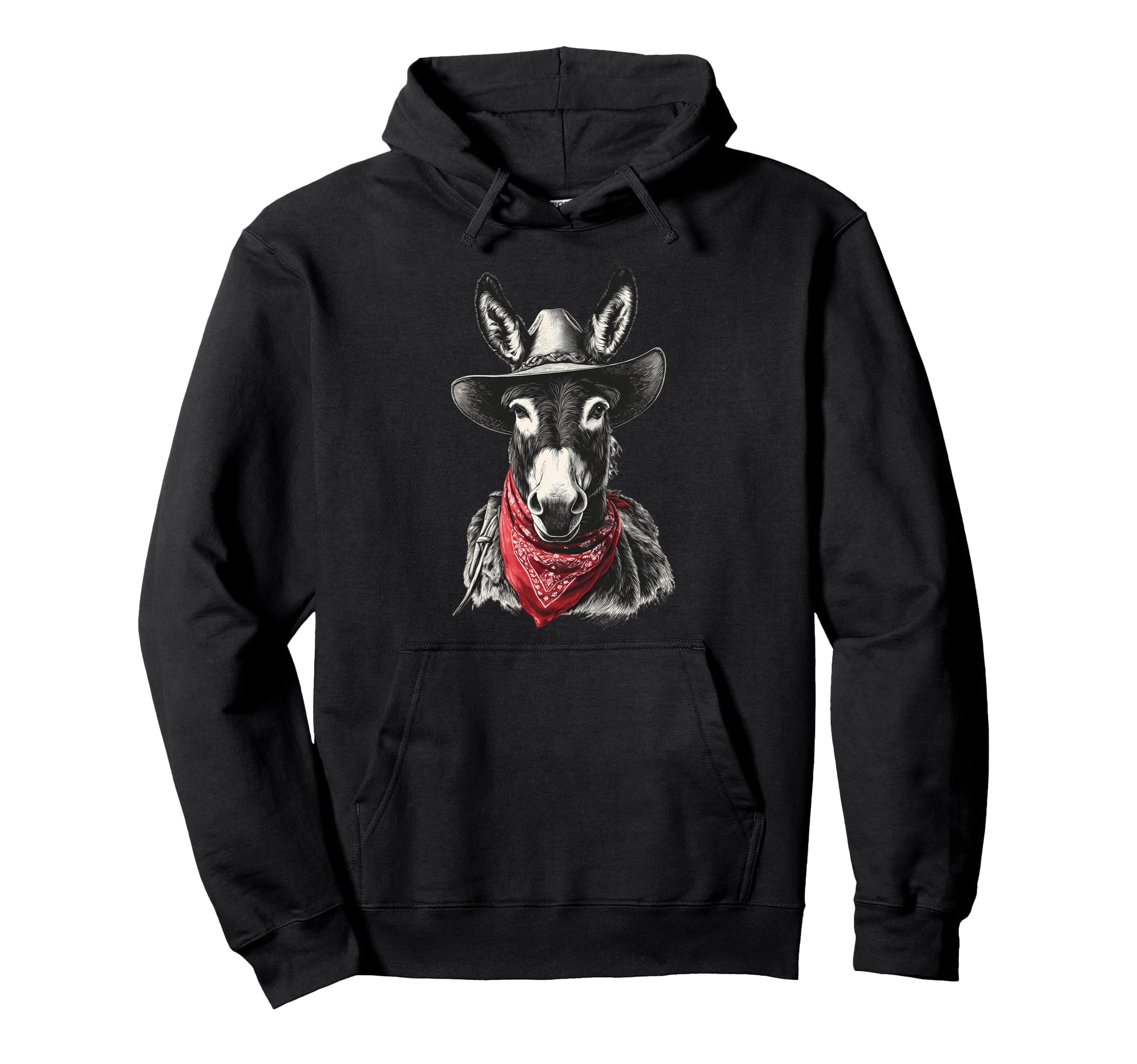 Donkey Cowboy Rodeo Cowgirl Western Hoodie - Minimalist Print Unisex - T-Shirt, Sweatshirt, Hoodie