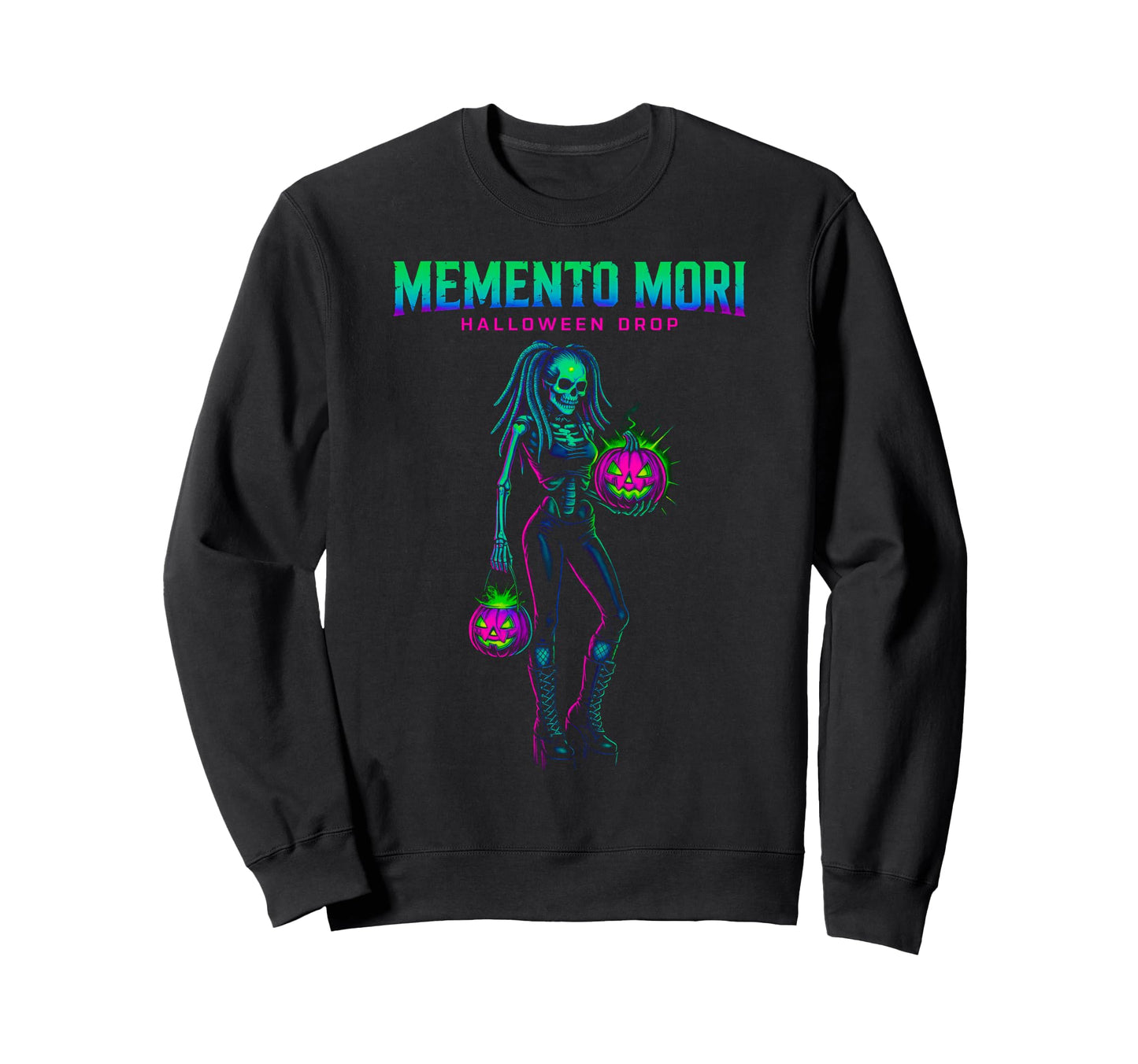 Memento Mori Gothic Skeleton Sweatshirt - Custom Art Print for Adults - T-Shirt, Sweatshirt, Hoodie