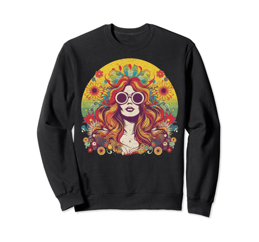 Bohemian Festival Peace And Love Hippy Sweatshirt - Minimalist Print Unisex - T-Shirt, Sweatshirt, Hoodie