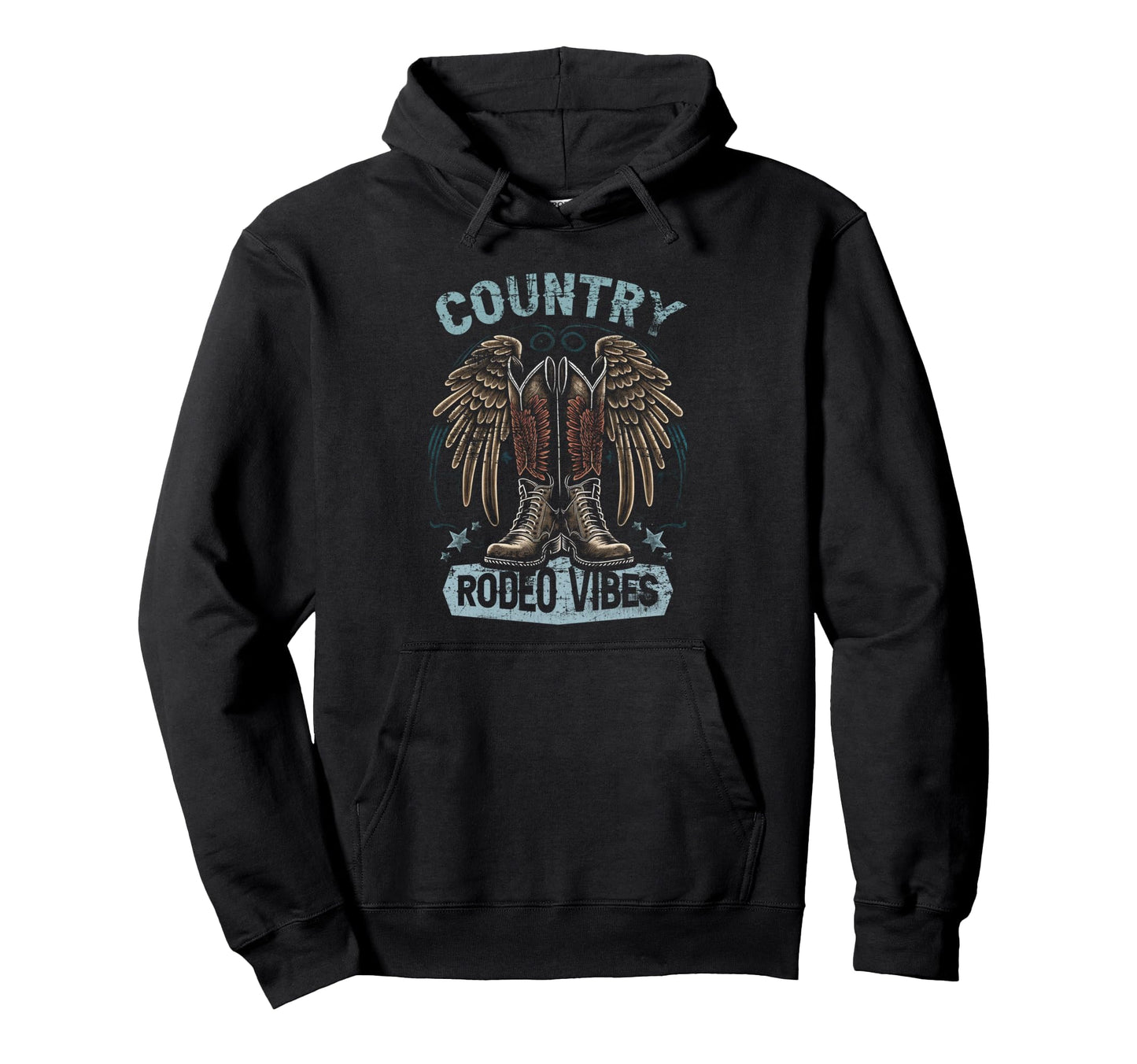 Country Rodeo Vibes Southern Western Cowboy Hoodie - Graphic Print Unisex - T-Shirt, Sweatshirt, Hoodie