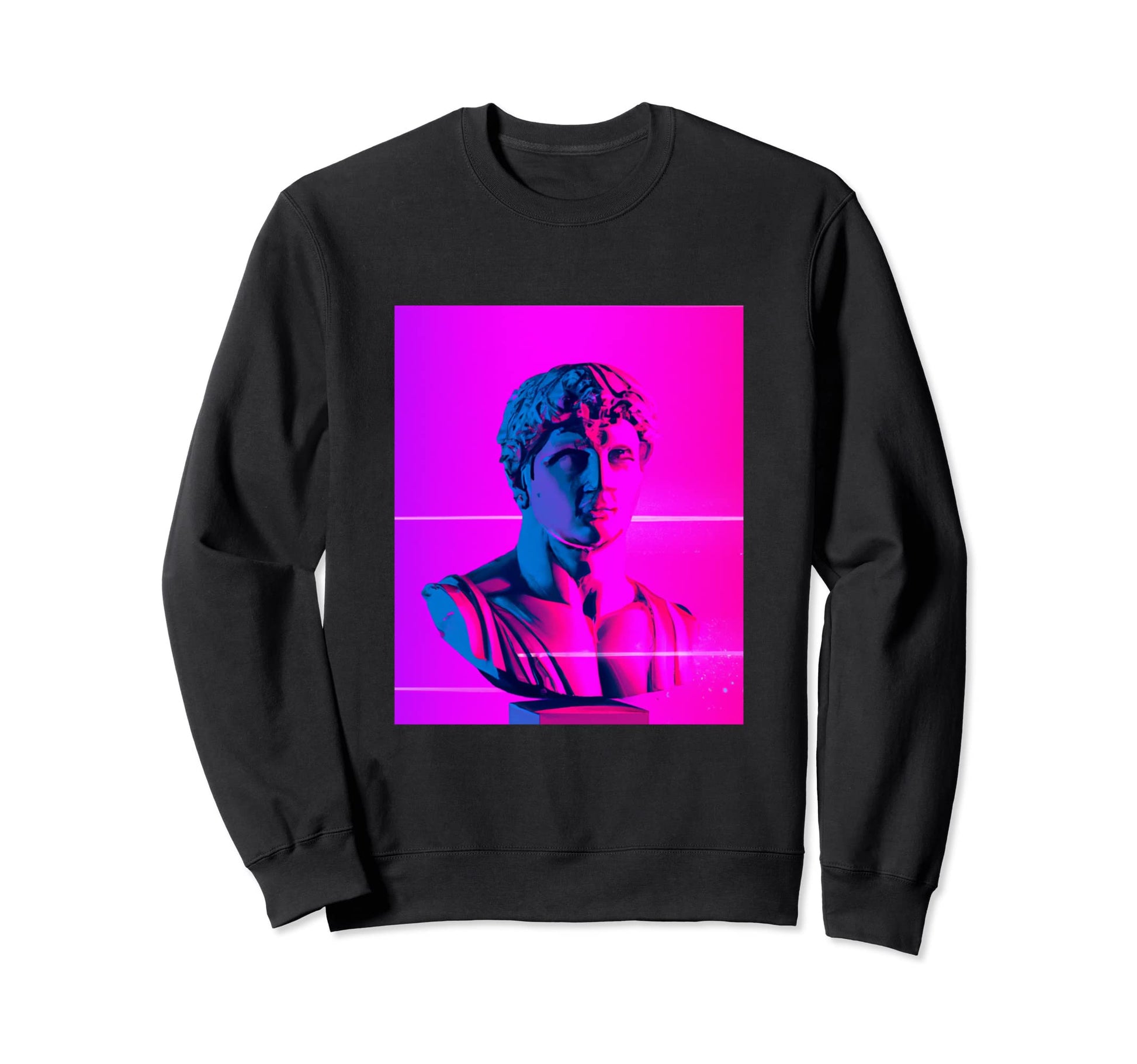 Vaporwave Bust Greek Bust Vaporwave Sweatshirt - Unique Graphic Unisex - T-Shirt, Sweatshirt, Hoodie