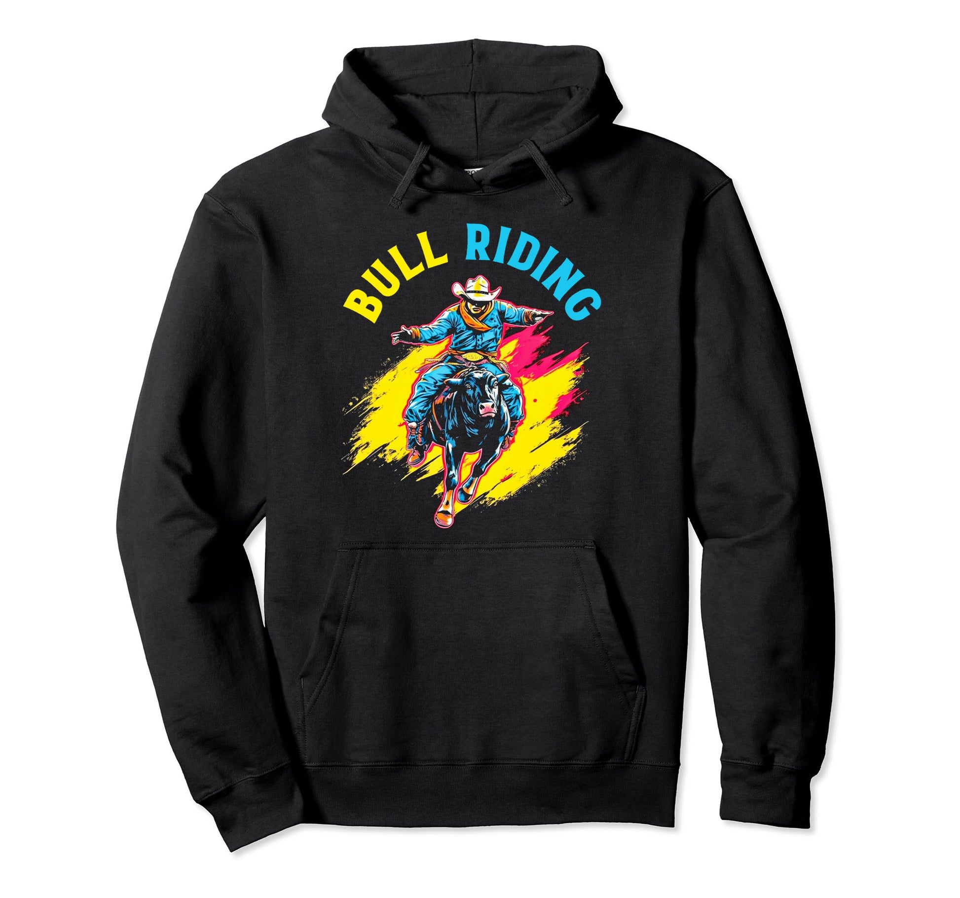 Bull Riding Rodeo Western Country Hoodie - Streetwear Style for Adults - T-Shirt, Sweatshirt, Hoodie