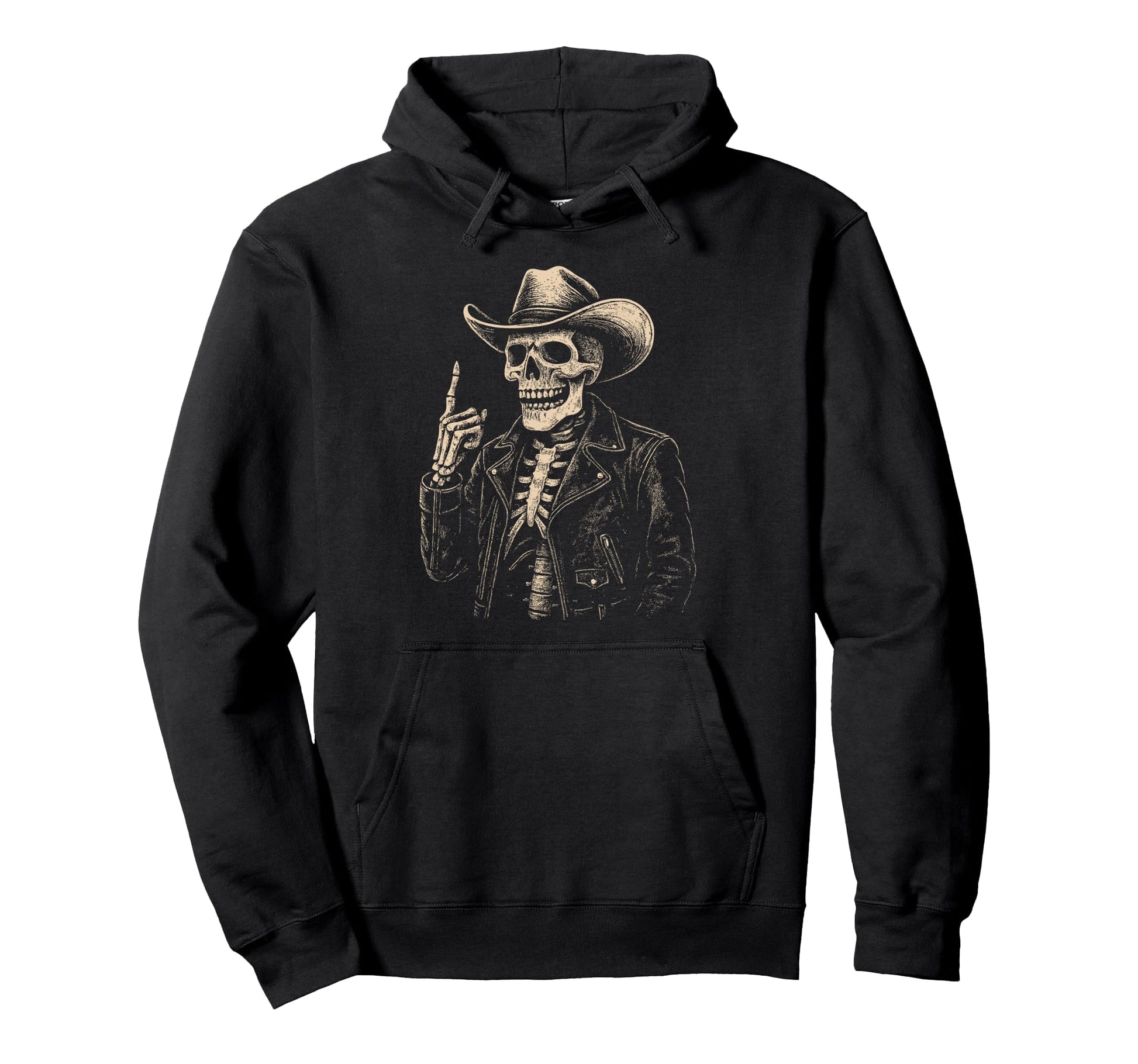 Funny Western Cowboy Skeleton Howdy Hoodie - Streetwear Style for Adults - T-Shirt, Sweatshirt, Hoodie