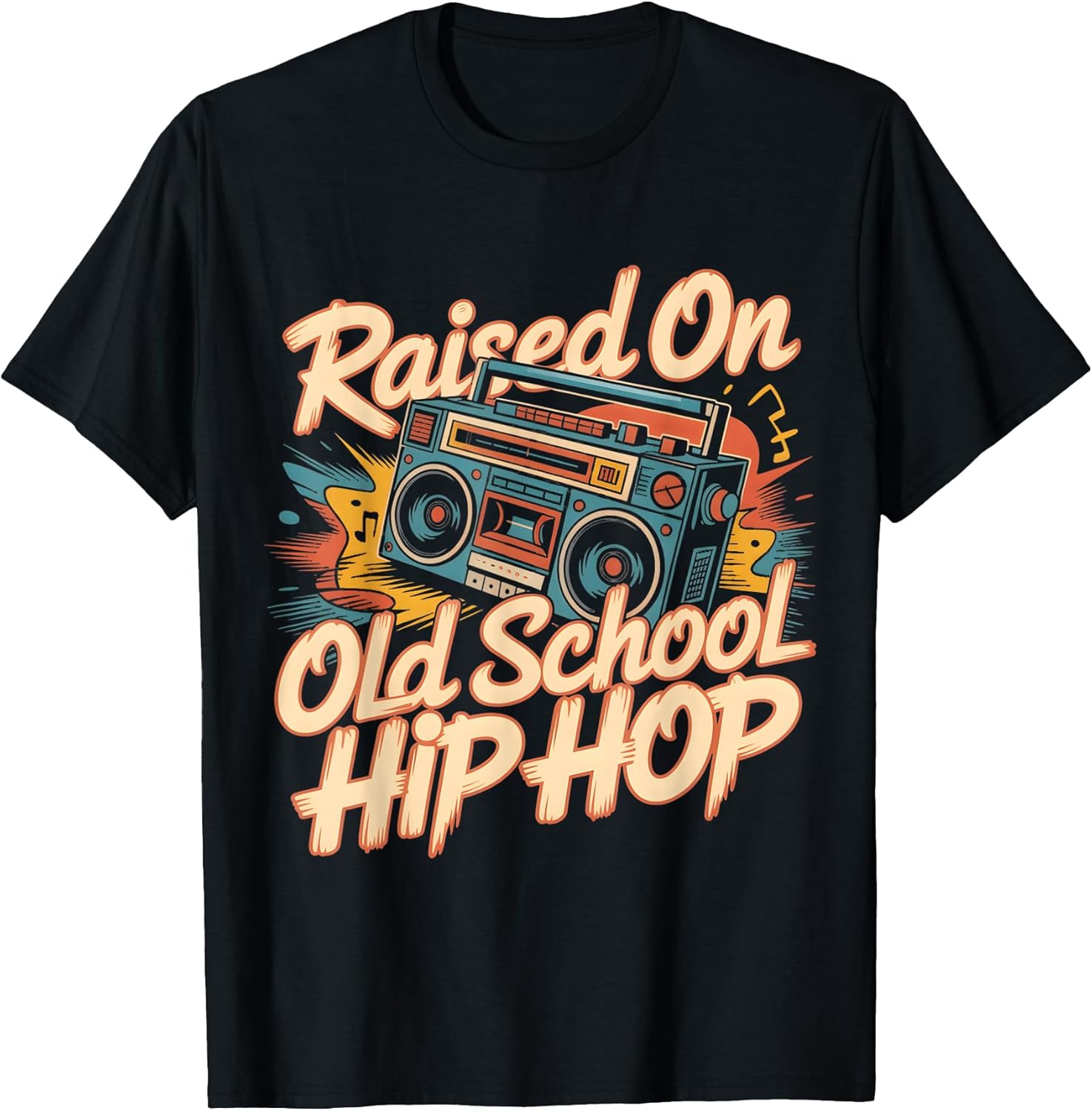 Old School Hip Hop Retro Boombox Dad Mom Music - Adult & Kids T-Shirts, Sweatshirts & Hoodies apparel design preview 1