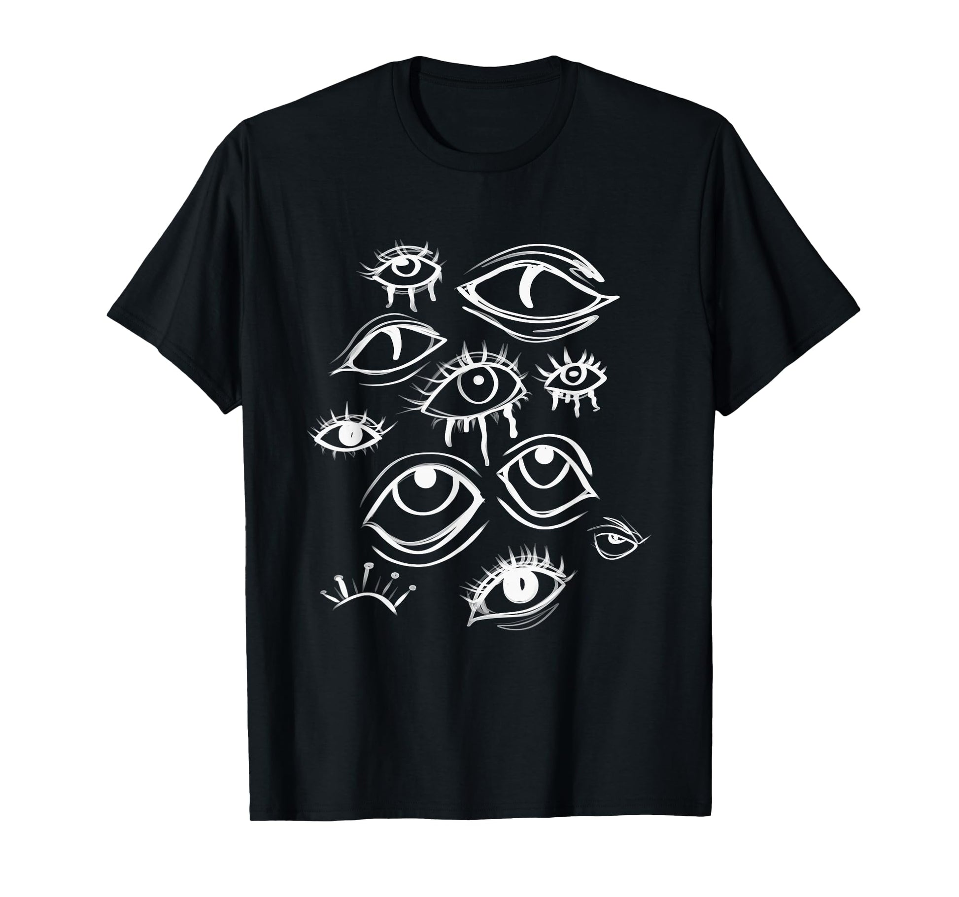 Distressed Eyeball Grunge Eyes Goth T-Shirt - Graphic Print Men Women - T-Shirt, Sweatshirt, Hoodie