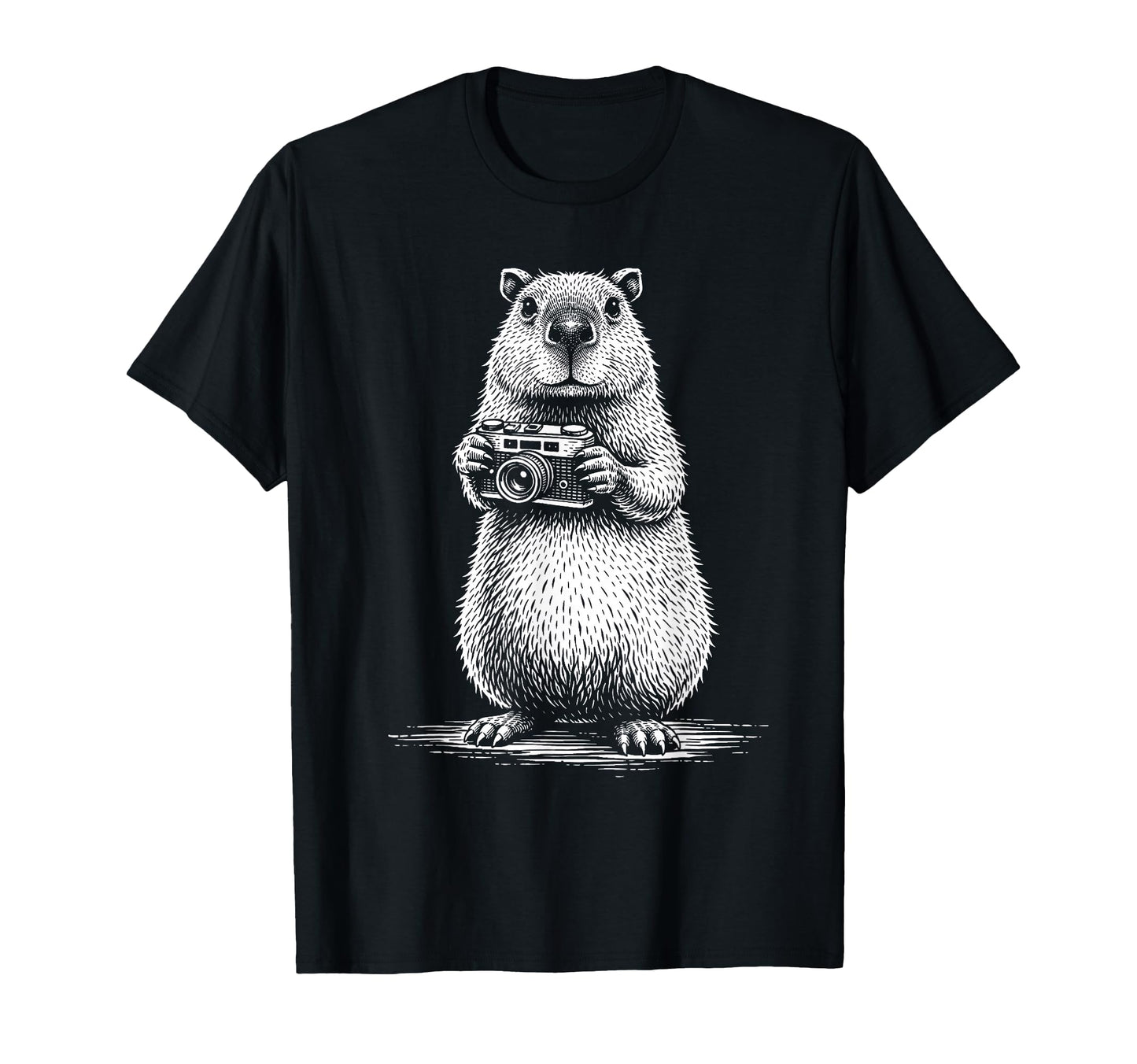 Photographer Capybara Camera Funny T-Shirt - Aesthetic Graphic for Adults - T-Shirt, Sweatshirt, Hoodie
