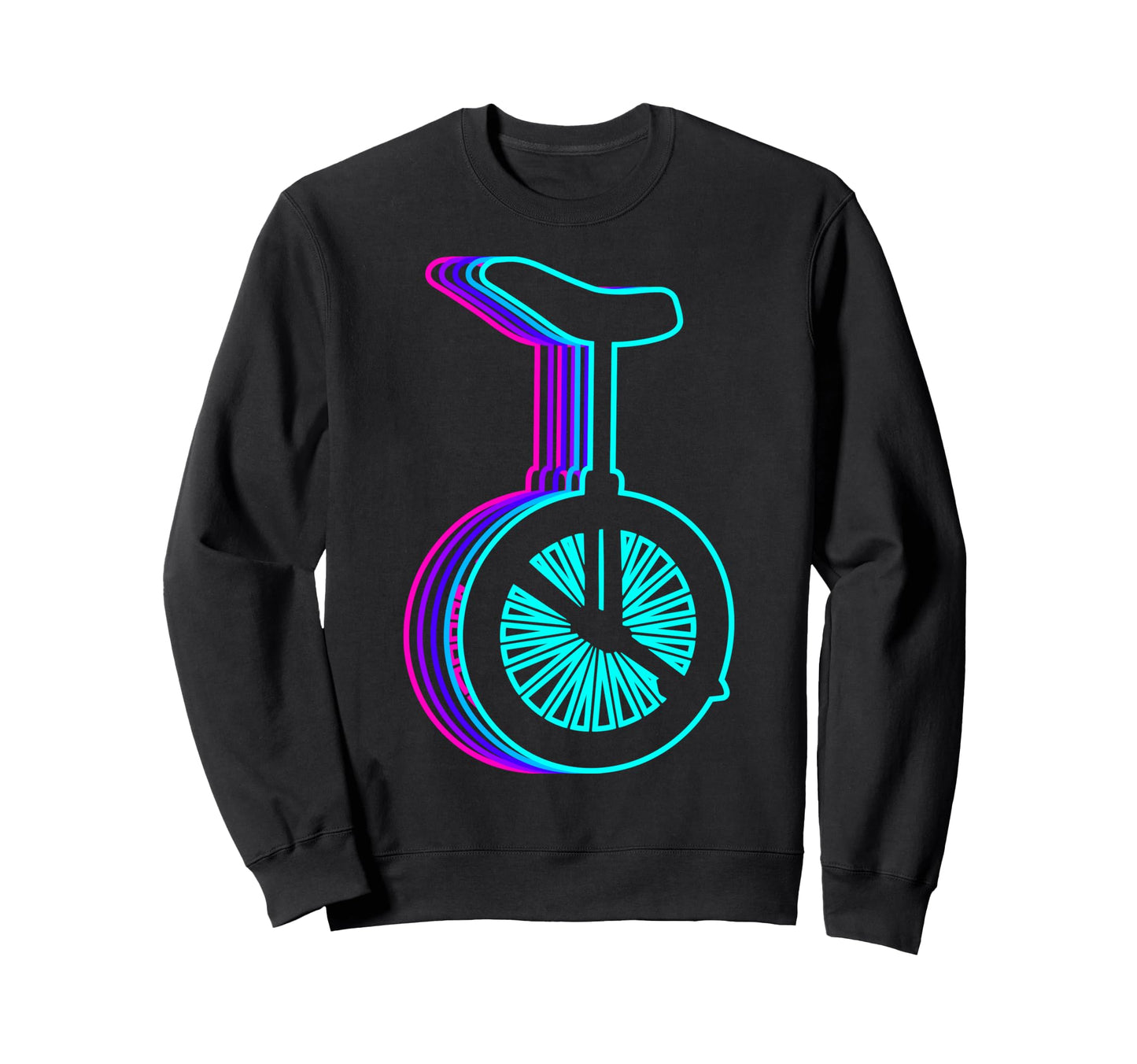 Unicycling Unicycle Vaporwave Sweatshirt - Fun Novelty Design Unisex - T-Shirt, Sweatshirt, Hoodie
