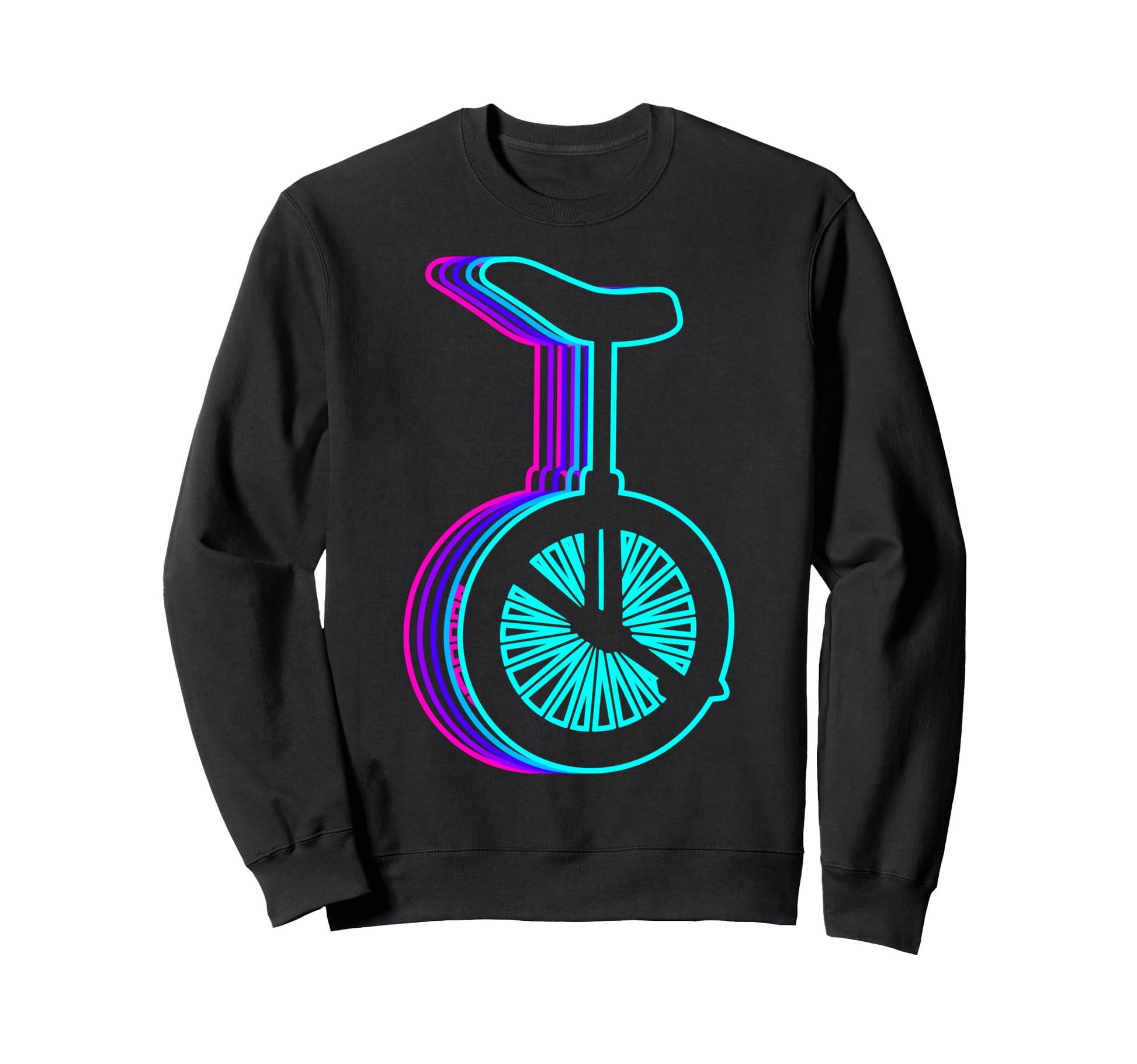 Unicycling Unicycle Vaporwave Sweatshirt - Fun Novelty Design Unisex - T-Shirt, Sweatshirt, Hoodie