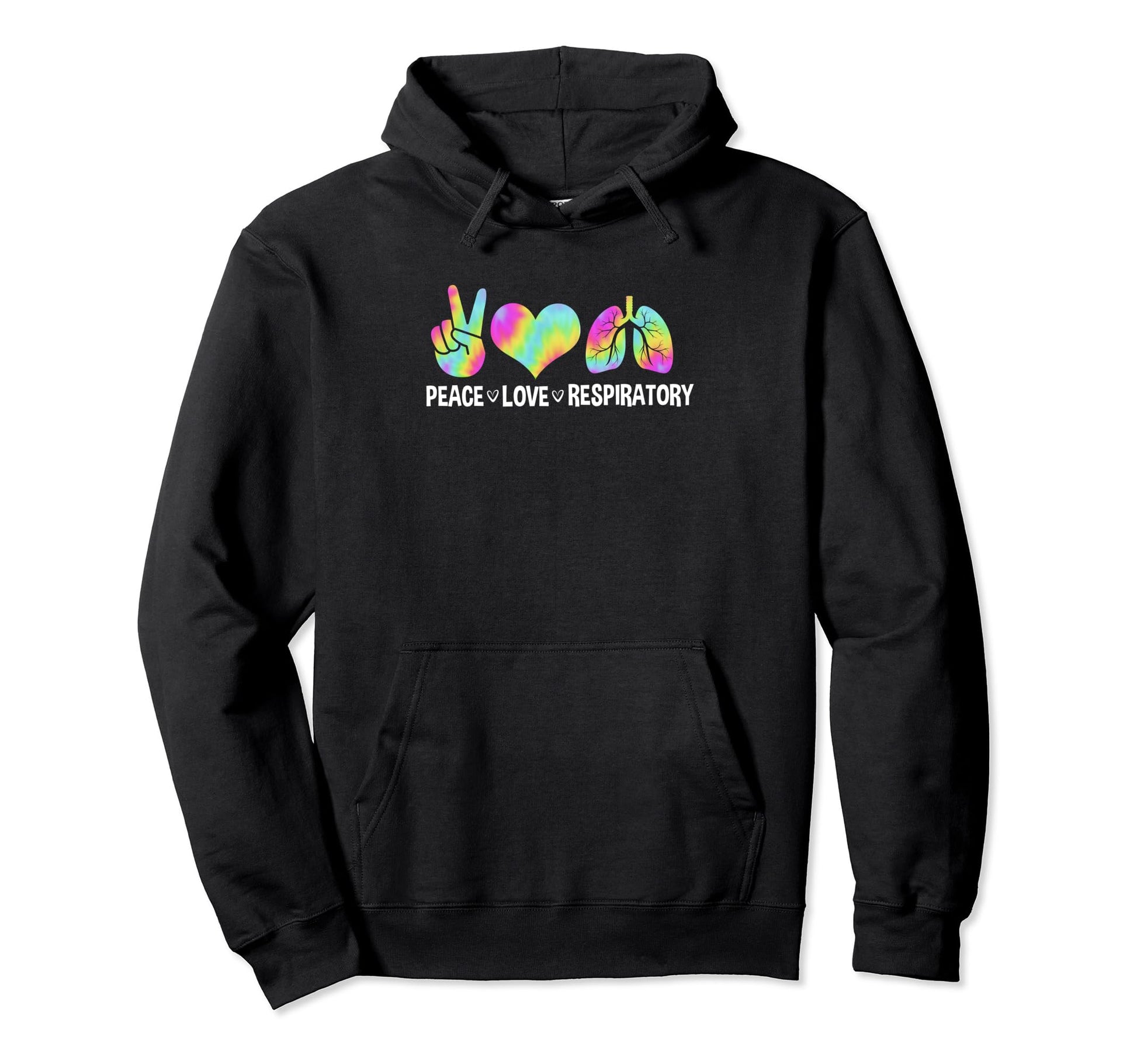 Vibe Respiratory Therapist Peace Hoodie - Fun Novelty Design Men Women - T-Shirt, Sweatshirt, Hoodie