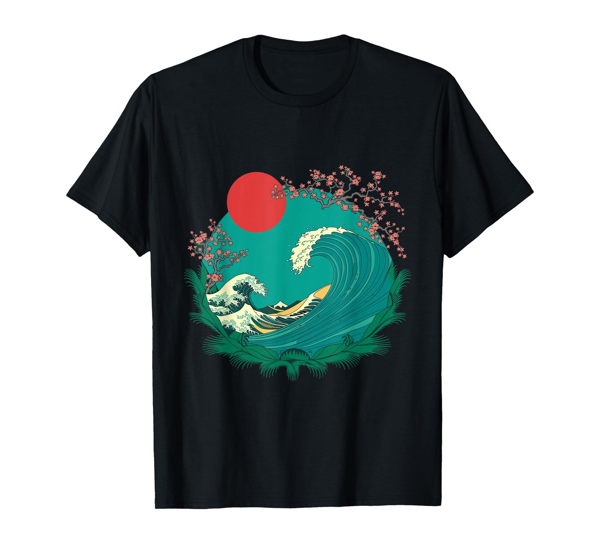 Big Wave Vaporwave Aesthetic 80S Anime T-Shirt - Unique Graphic for Adults - T-Shirt, Sweatshirt, Hoodie