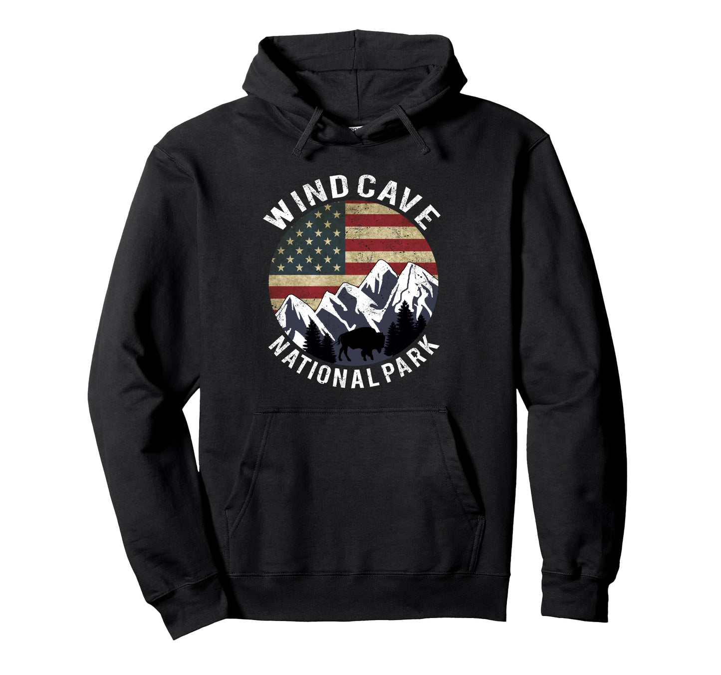Wind Cave National Park Camping South Hoodie - Minimalist Print Men Women - T-Shirt, Sweatshirt, Hoodie