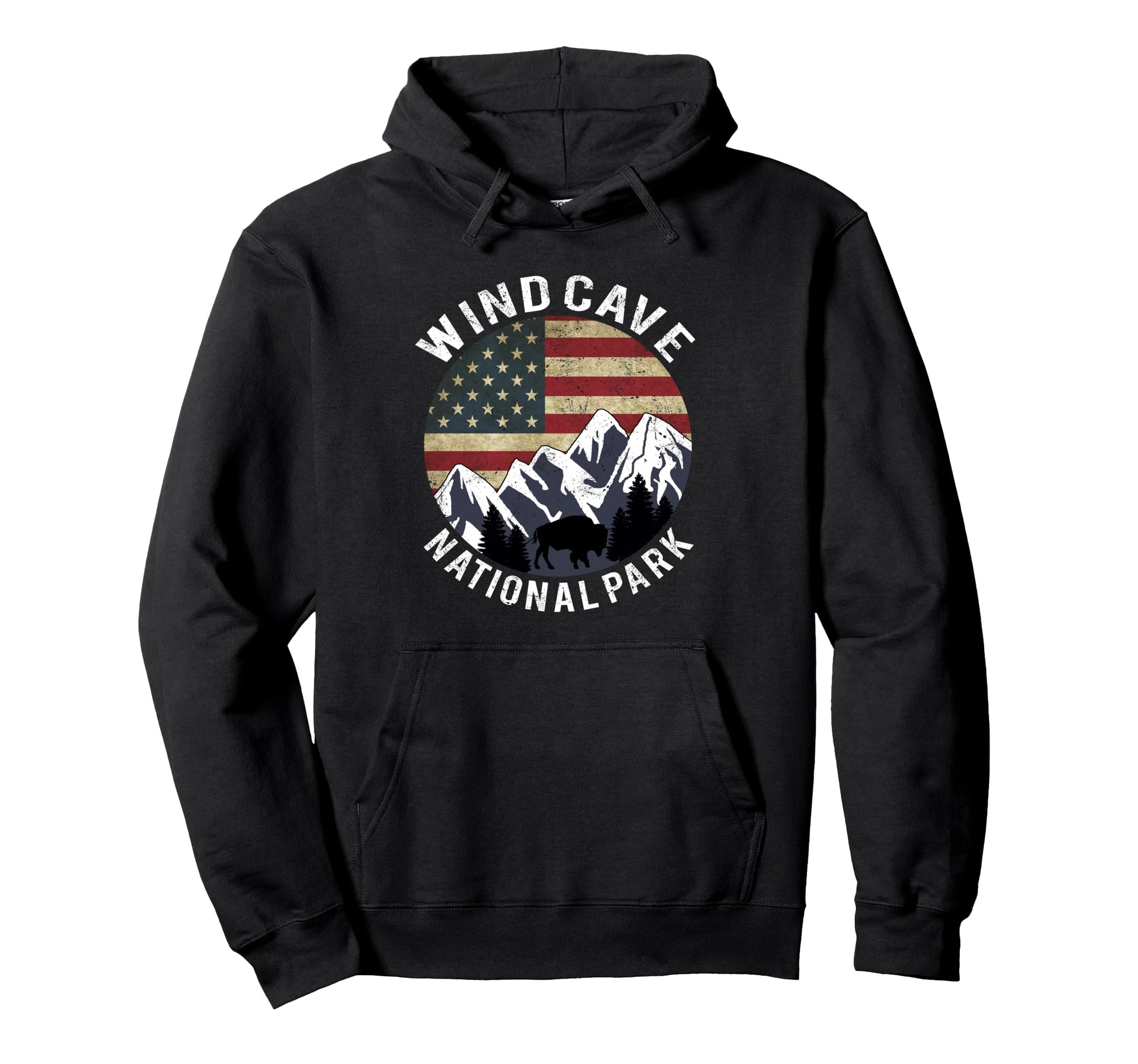 Wind Cave National Park Camping South Hoodie - Minimalist Print Men Women - T-Shirt, Sweatshirt, Hoodie