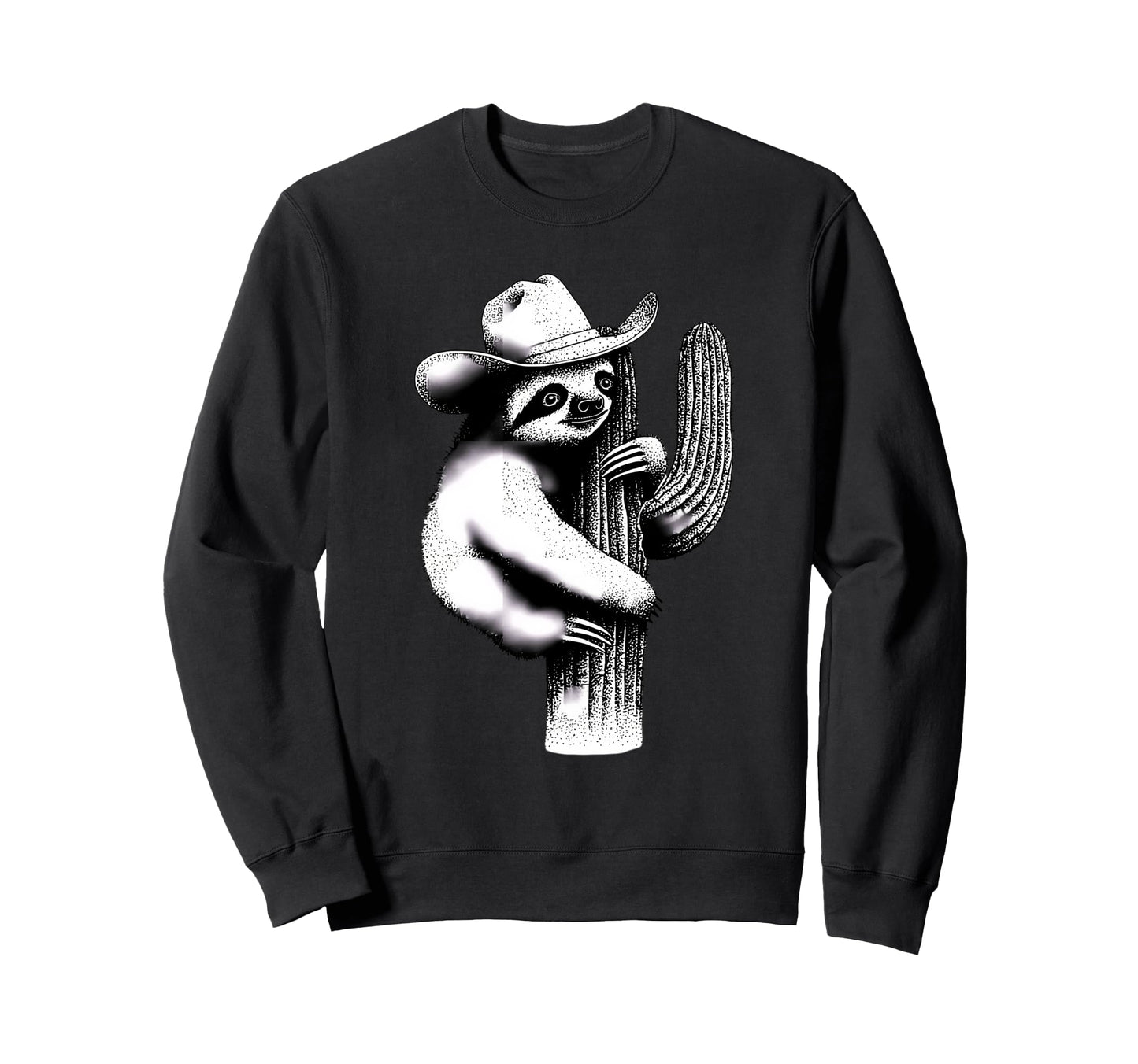 Sloth Cowboy Rodeo Cowgirl Sweatshirt - Custom Art Print for Adults - T-Shirt, Sweatshirt, Hoodie