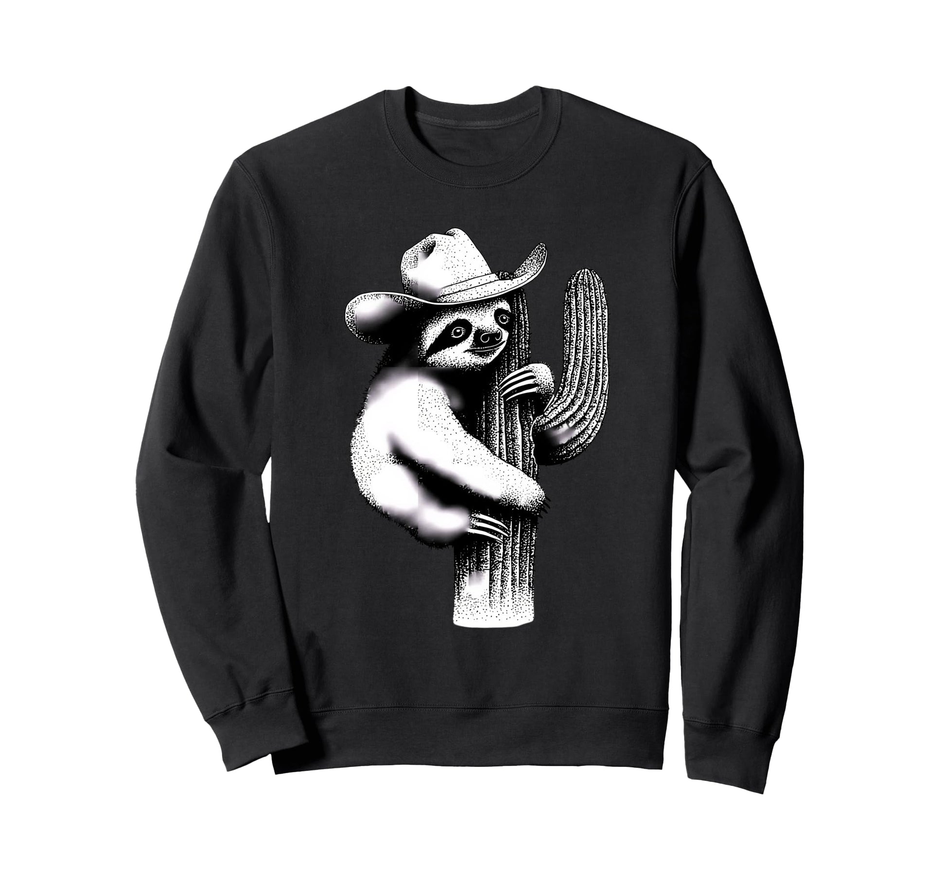 Sloth Cowboy Rodeo Cowgirl Sweatshirt - Custom Art Print for Adults - T-Shirt, Sweatshirt, Hoodie