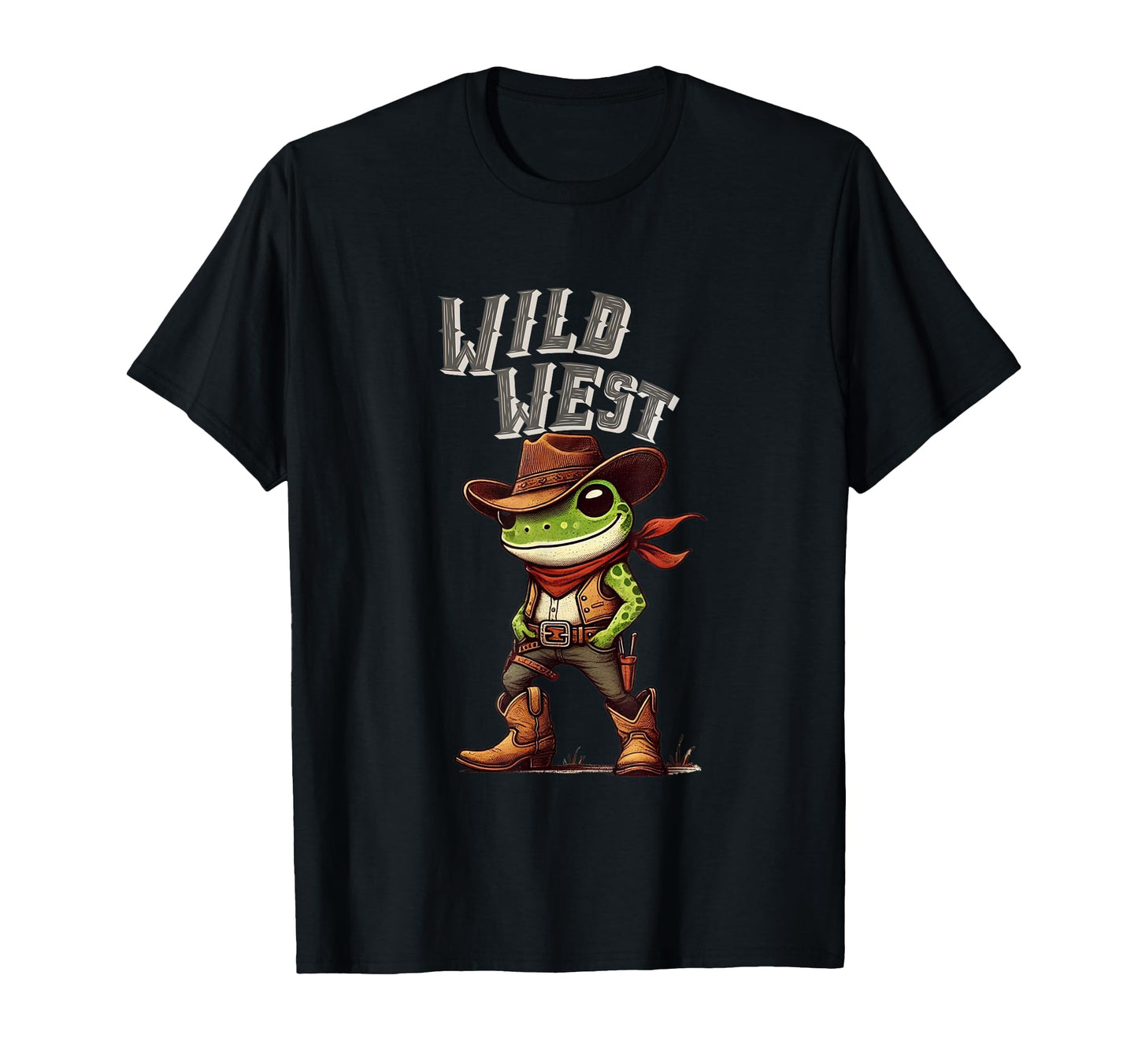 Cowboy Frog Western Frog Cowboy Frog T-Shirt - Minimalist Print Men Women - T-Shirt, Sweatshirt, Hoodie
