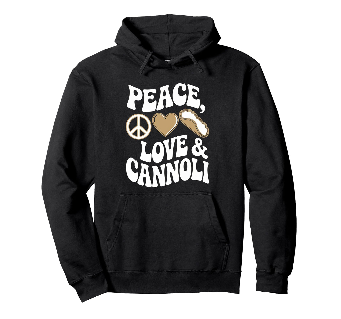 Cannoli Peace Love Cannoli Hoodie - Minimalist Print Men Women - T-Shirt, Sweatshirt, Hoodie