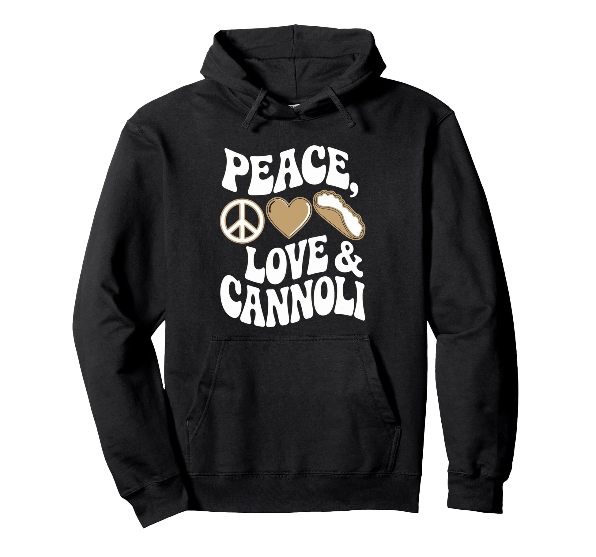 Cannoli Peace Love Cannoli Hoodie - Minimalist Print Men Women - T-Shirt, Sweatshirt, Hoodie