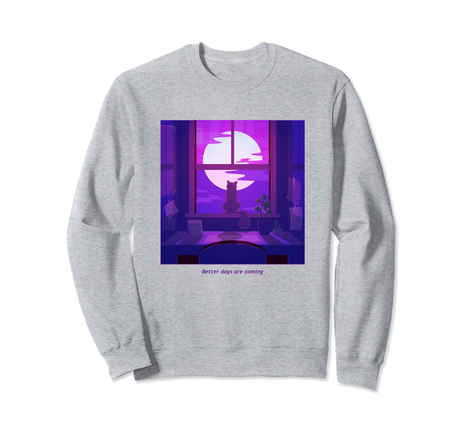 Lofi Chill Cat 90S Anime Sweatshirt - Casual Everyday Wear for Adults - T-Shirt, Sweatshirt, Hoodie