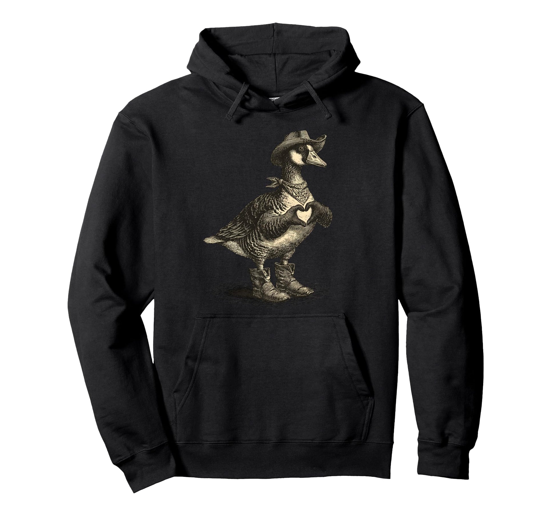 Goose Cowboy Rodeo Cowgirl Western Hoodie - Fun Novelty Design Unisex - T-Shirt, Sweatshirt, Hoodie