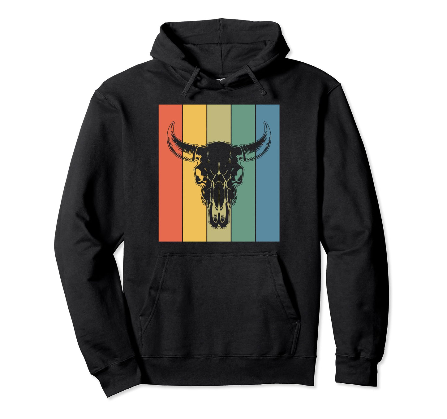 Cows And Horns Cowboy Skull Hoodie - Streetwear Style Men Women - T-Shirt, Sweatshirt, Hoodie