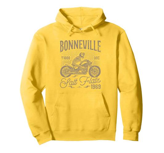 Bonneville Salt Flats Motorcycle Hoodie - Casual Everyday Wear Unisex - T-Shirt, Sweatshirt, Hoodie