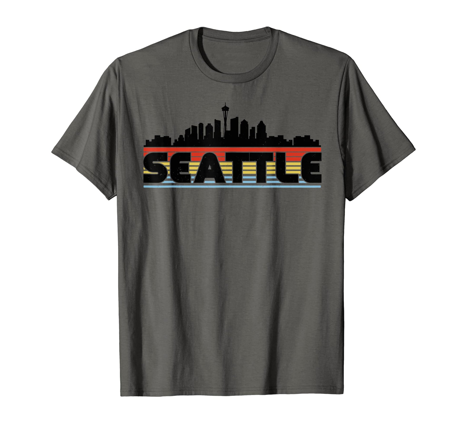 Seattle Rainbow Striped City T-Shirt - Aesthetic Graphic Men Women - T-Shirt, Sweatshirt, Hoodie