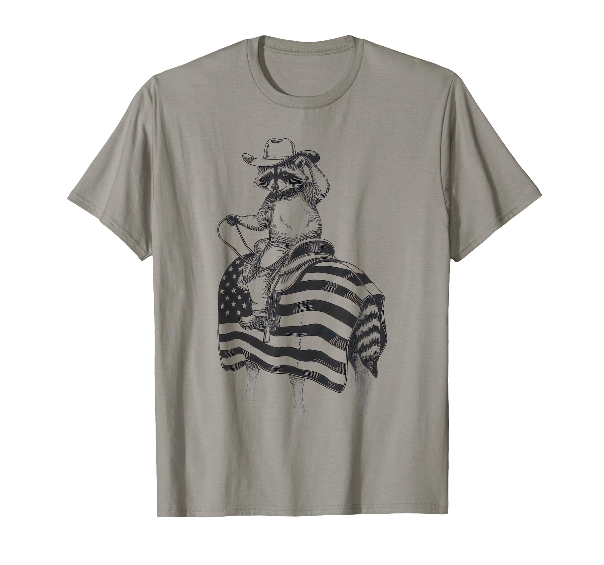 Raccoon 90S Country Music Western T-Shirt - Fun Novelty Design for Adults - T-Shirt, Sweatshirt, Hoodie