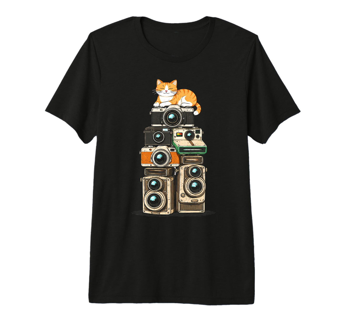 Cat Camera Photographer Photography T-Shirt - Fun Novelty Design Unisex - T-Shirt, Sweatshirt, Hoodie