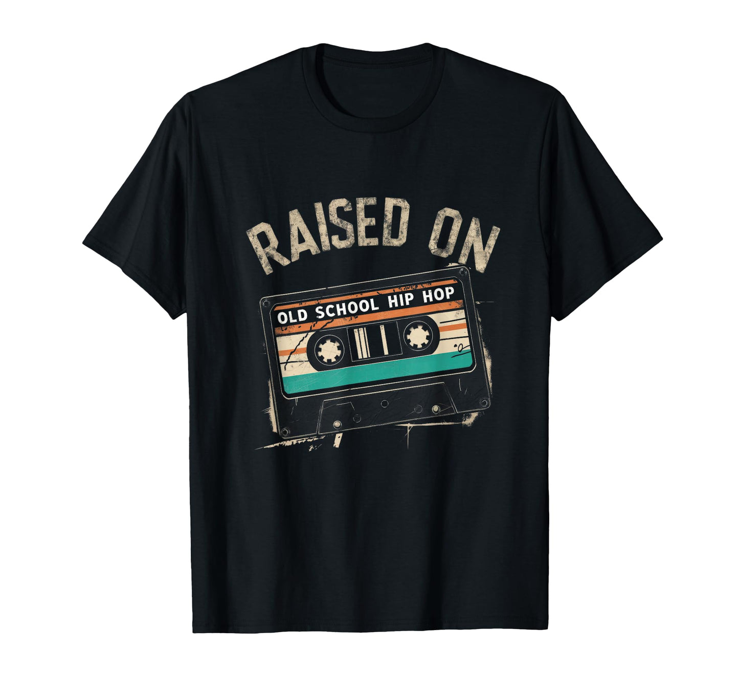 Raised Oldschool Hip Hop Cassette T-Shirt - Novelty Apparel Men Women - T-Shirt, Sweatshirt, Hoodie