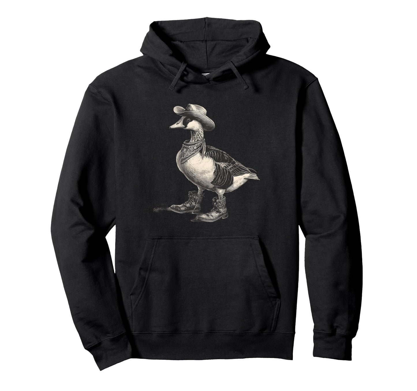Goose Cowboy Rodeo Cowgirl Western Hoodie - Fun Novelty Design for Adults - T-Shirt, Sweatshirt, Hoodie