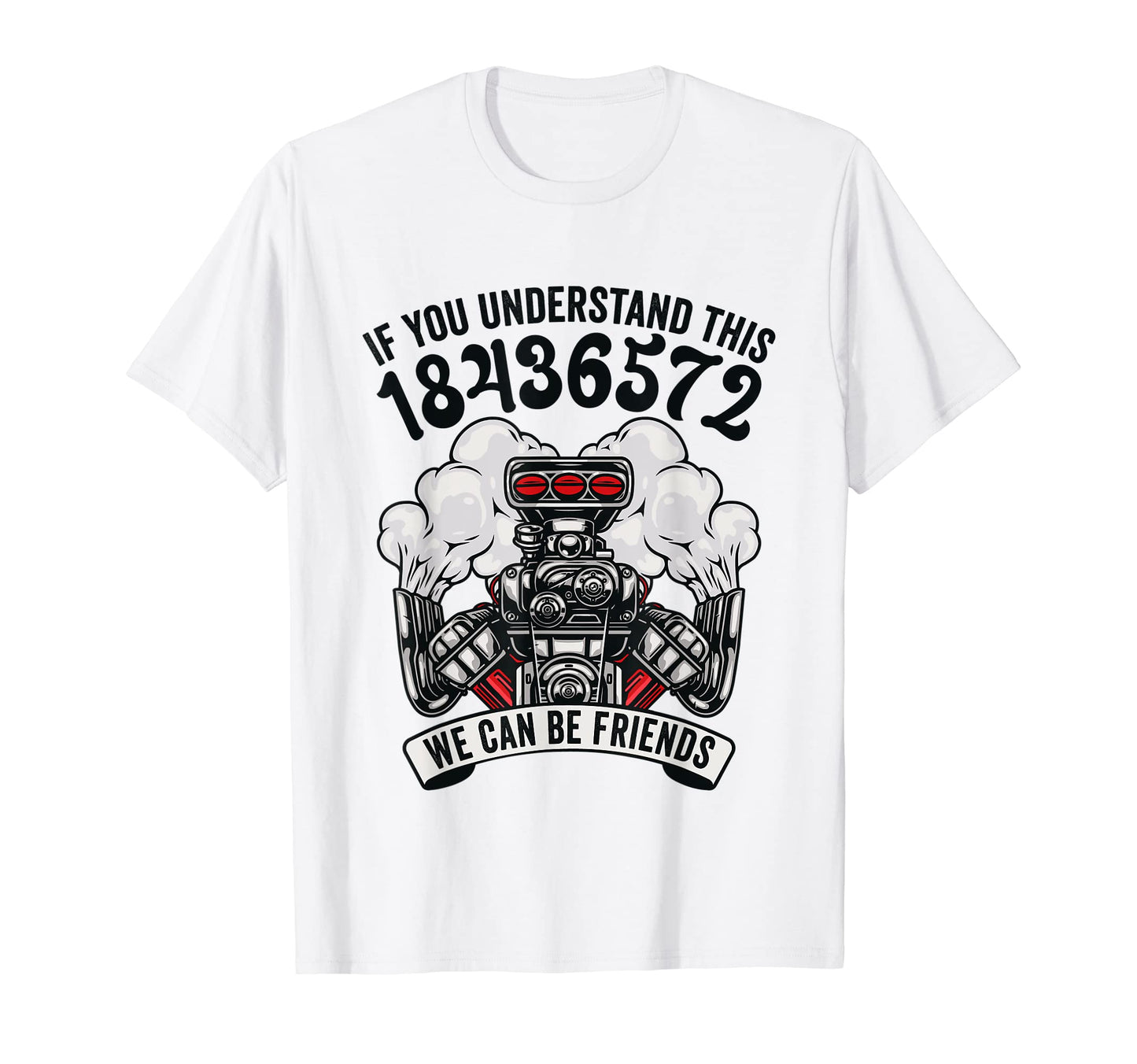 18436572 V8 Firing Order Muscle Car T-Shirt - Trendy Graphic Unisex - T-Shirt, Sweatshirt, Hoodie