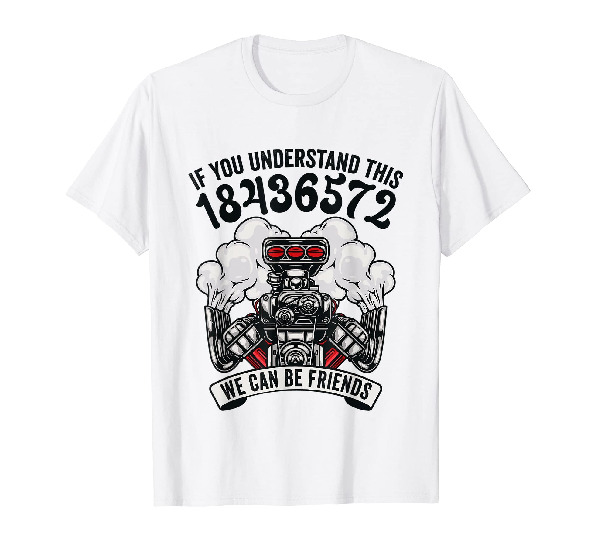 18436572 V8 Firing Order Muscle Car T-Shirt - Trendy Graphic Unisex - T-Shirt, Sweatshirt, Hoodie
