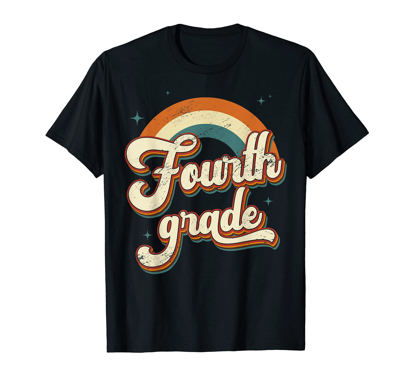 Fourth Grade Teacher Student Rainbow T-Shirt - Aesthetic Graphic Unisex - T-Shirt, Sweatshirt, Hoodie