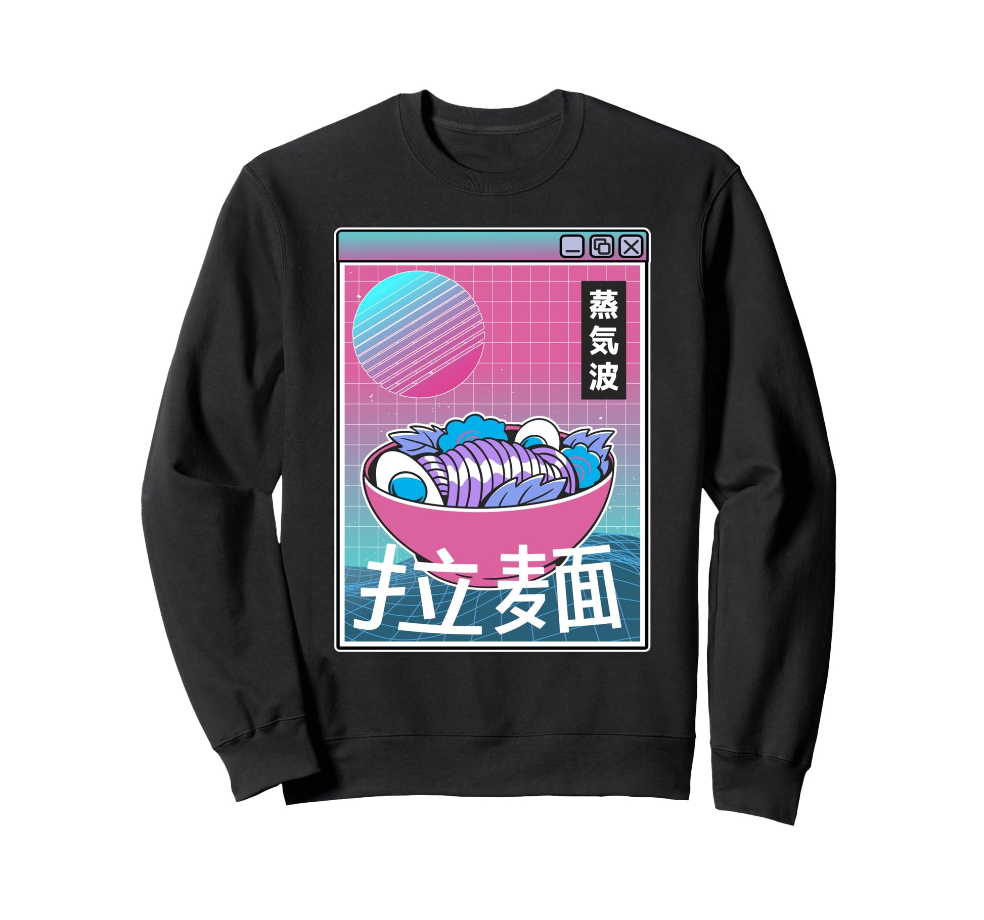 Vaporwave Aesthetic Ramen 90S Sweatshirt - Novelty Apparel Unisex - T-Shirt, Sweatshirt, Hoodie