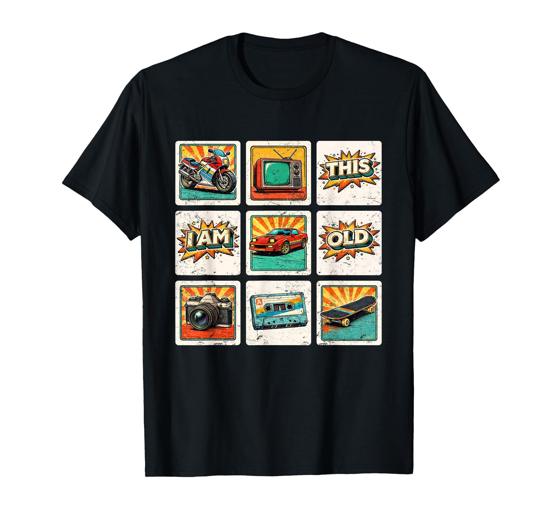 I Am This Old Nostalgia 80S 90S T-Shirt - Novelty Apparel for Adults - T-Shirt, Sweatshirt, Hoodie